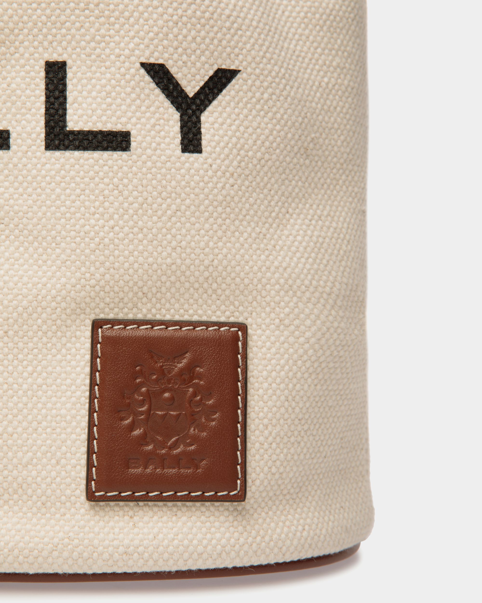 Borsa A Secchiello Akelei In Tela Color Naturale - Donna - Bally - 05