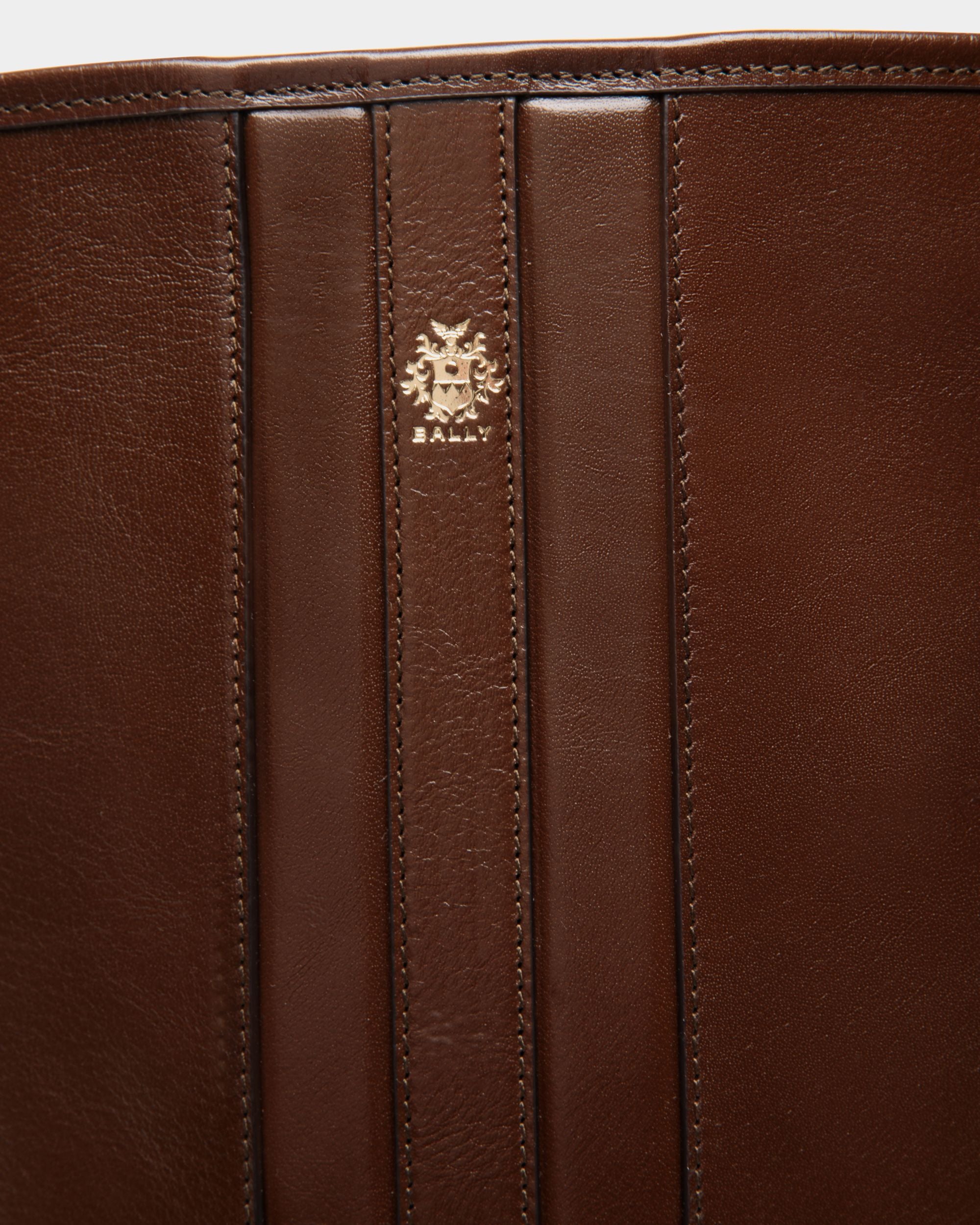 Borsa A Secchiello Beckett In Pelle Marron Glacé - Donna - Bally - 05