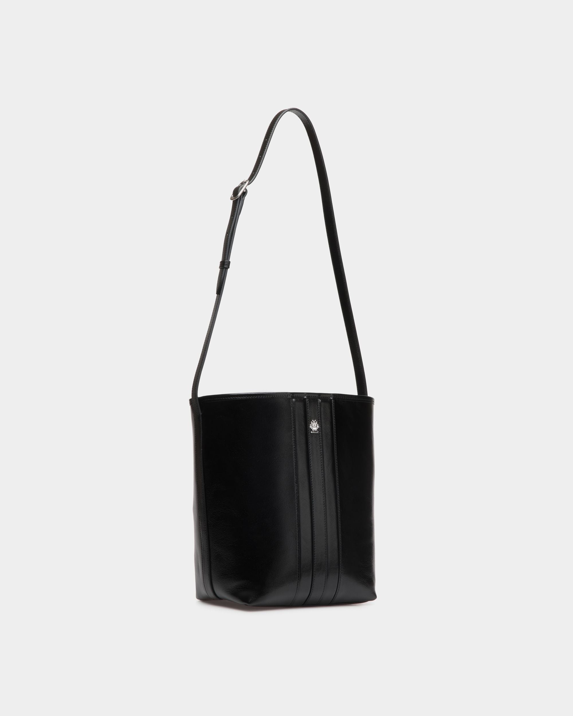 Borsa A Secchiello Beckett In Pelle Nera - Donna - Bally - 04