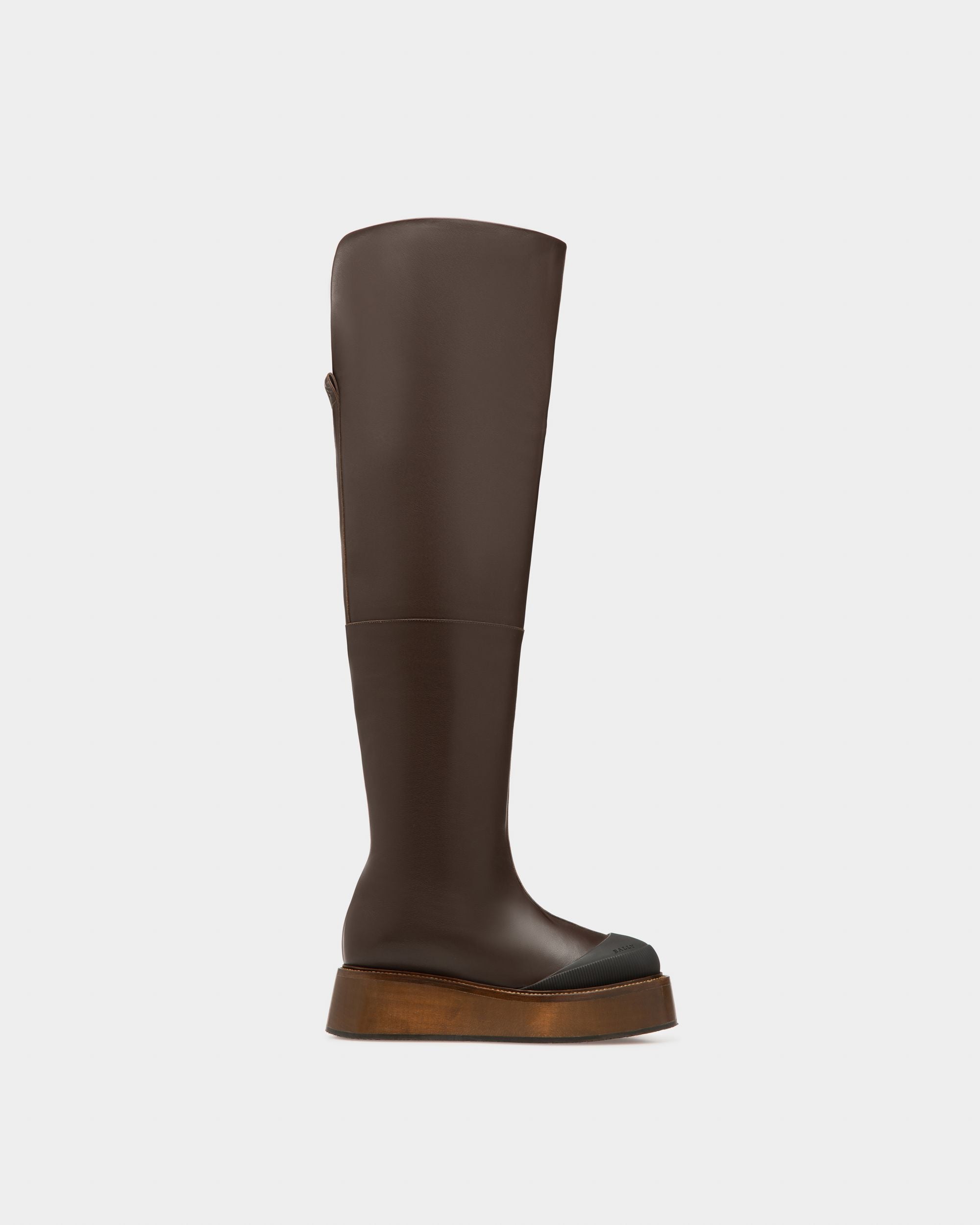 Irenne Stivali In Pelle Alti In Marrone Scuro - Donna - Bally - 01
