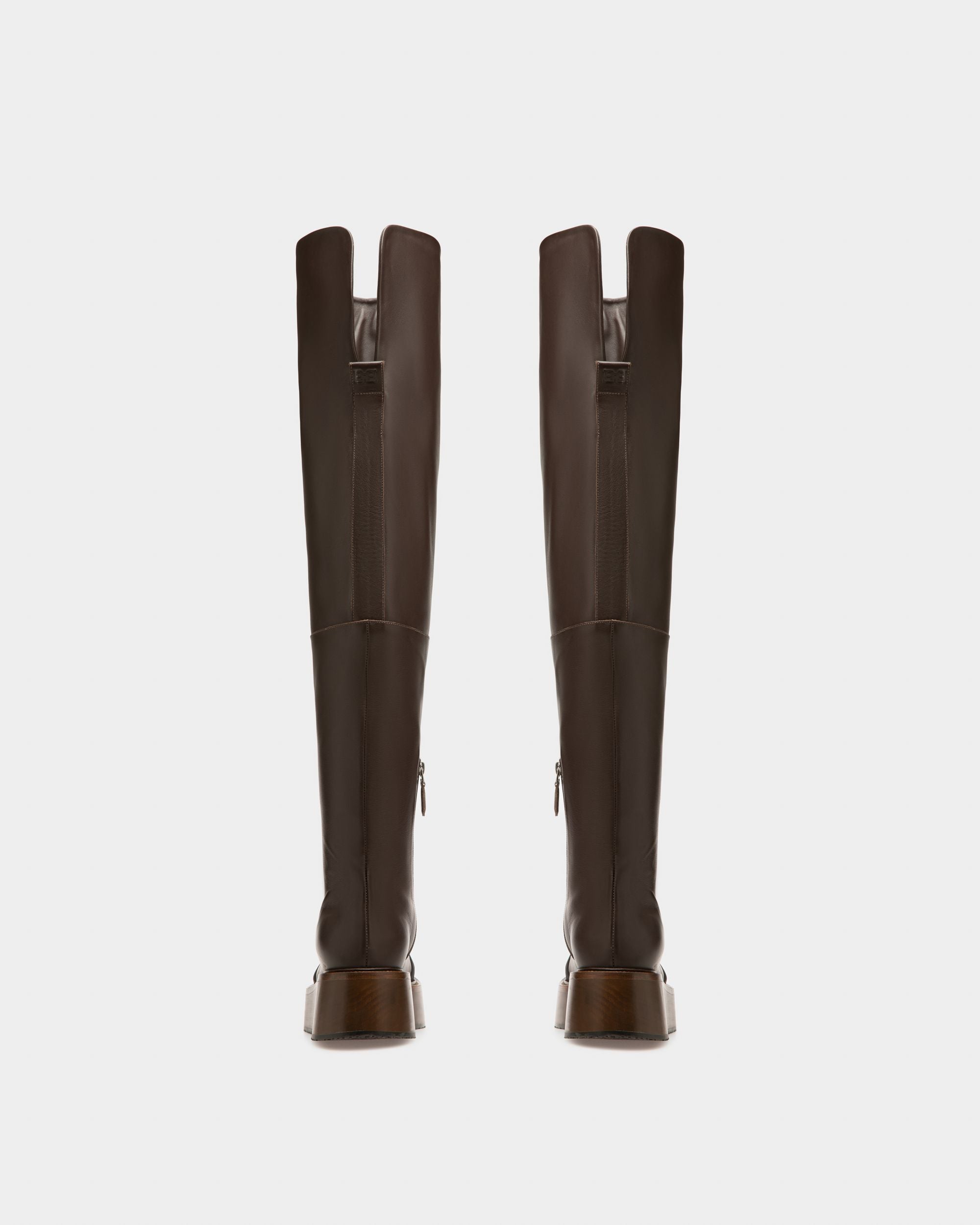 Irenne Stivali In Pelle Alti In Marrone Scuro - Donna - Bally - 04