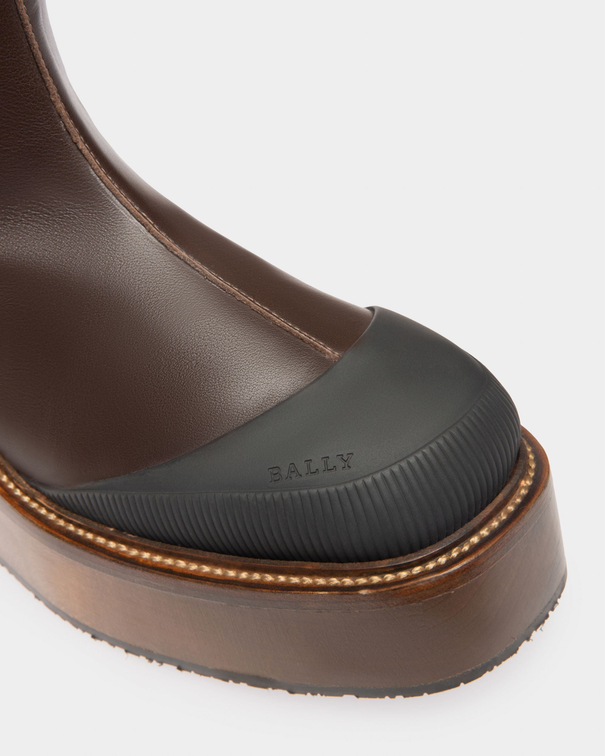 Irenne Stivali In Pelle Alti In Marrone Scuro - Donna - Bally - 05