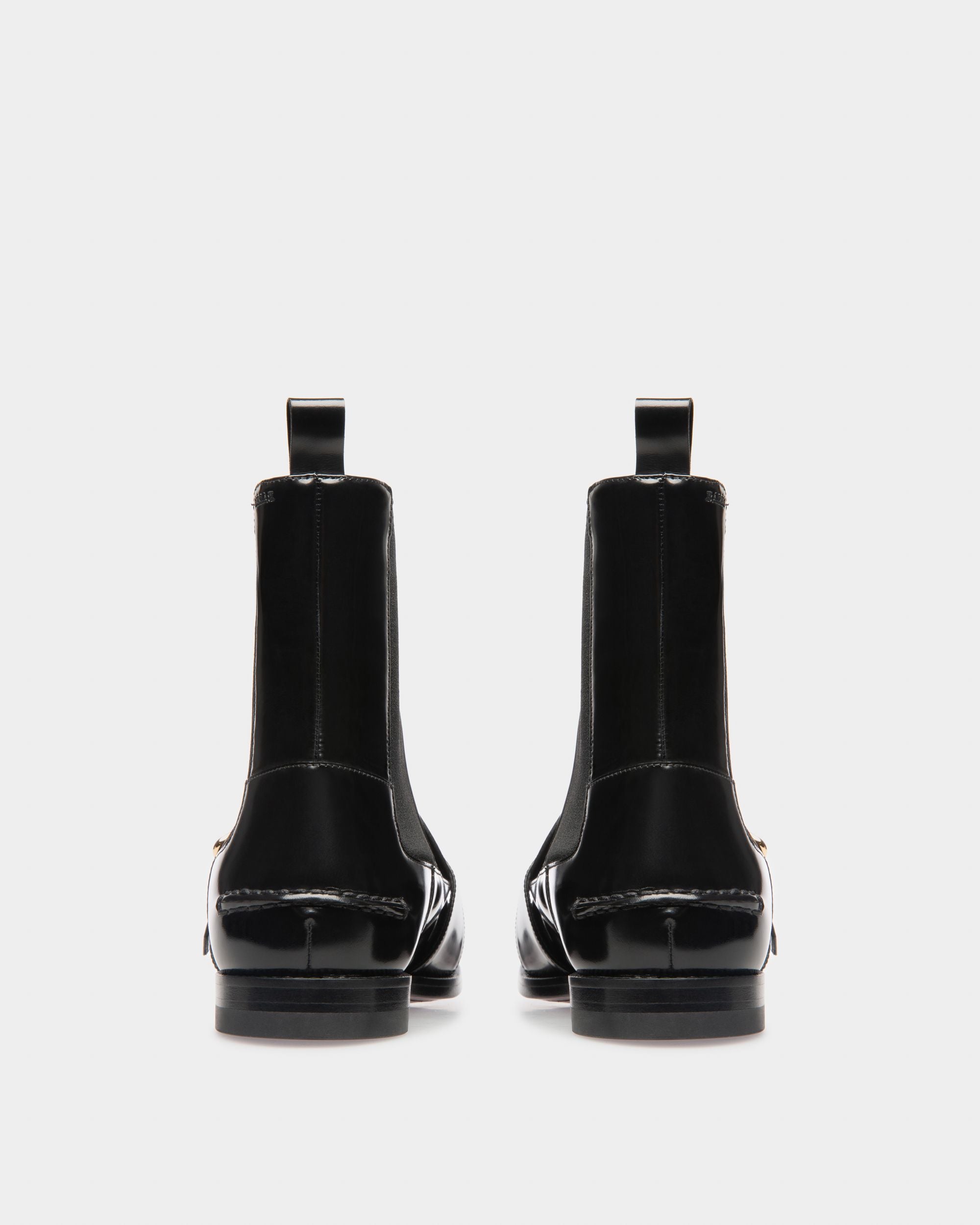 Clorine Stivaletto In Pelle E Tessuto Elastico Nero - Donna - Bally - 03