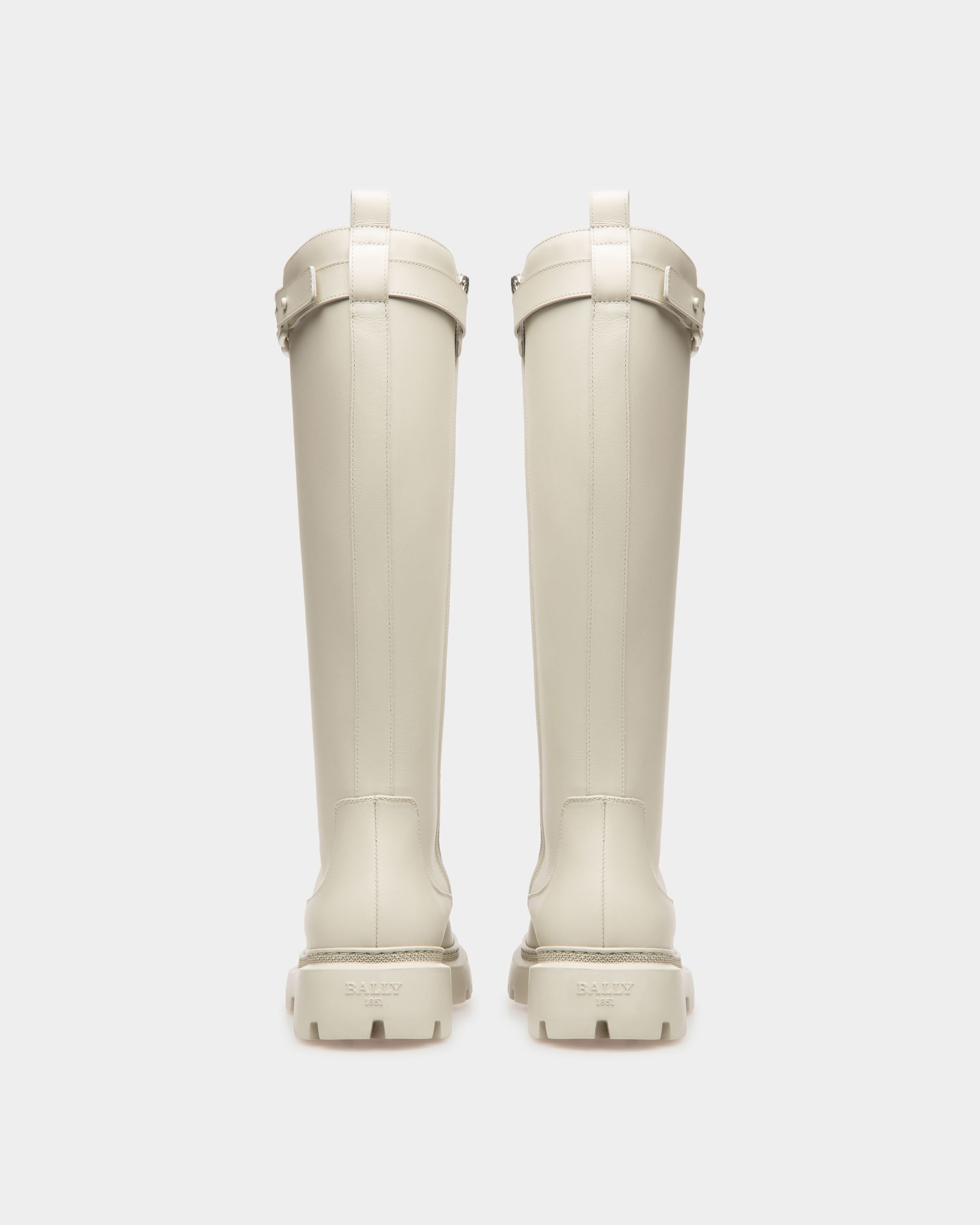 Gaila Stivali In Pelle Colore Bianco Polvere - Donna - Bally - 04