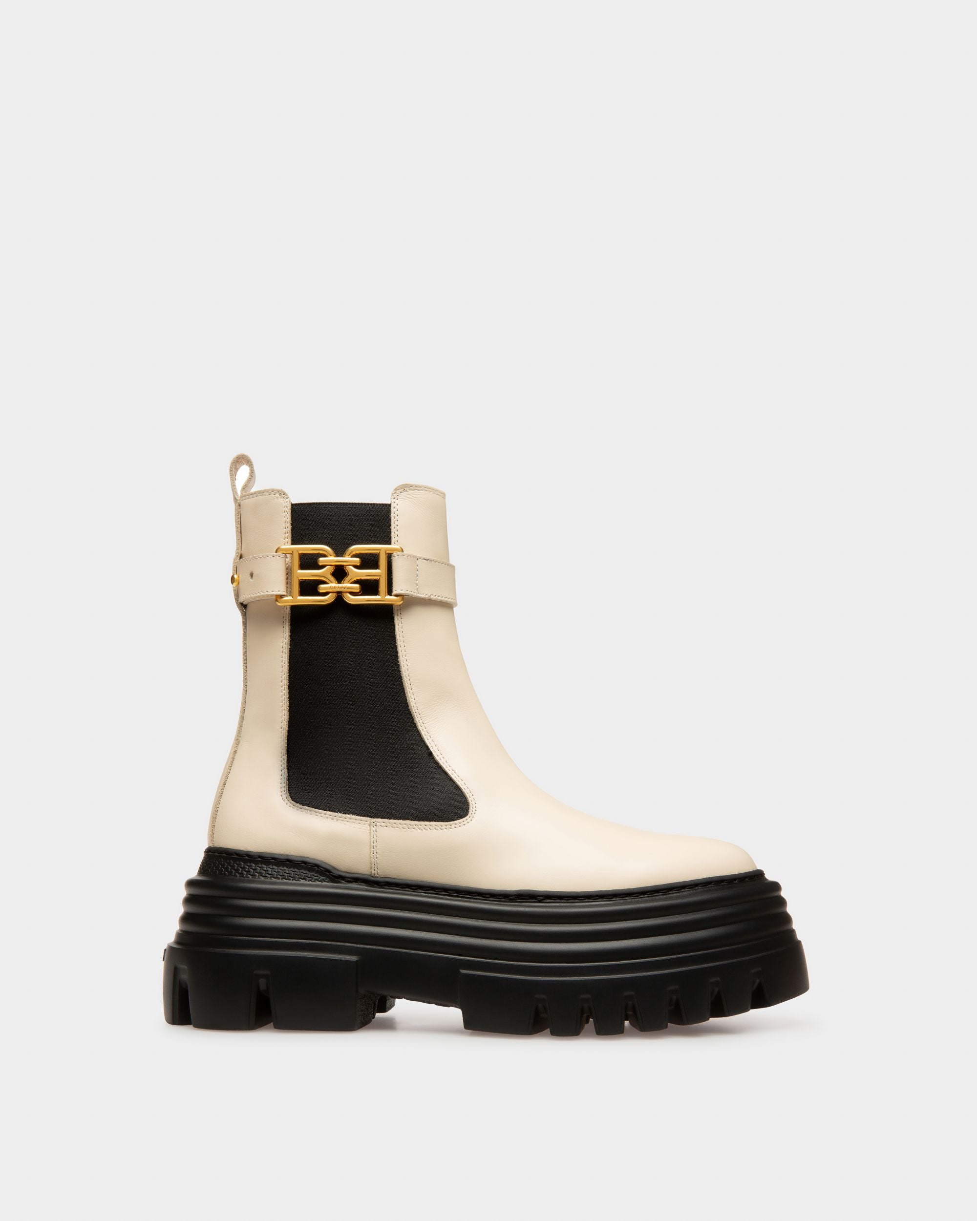 Greby Stivalettii In Pelle Color Avorio - Donna - Bally - 01