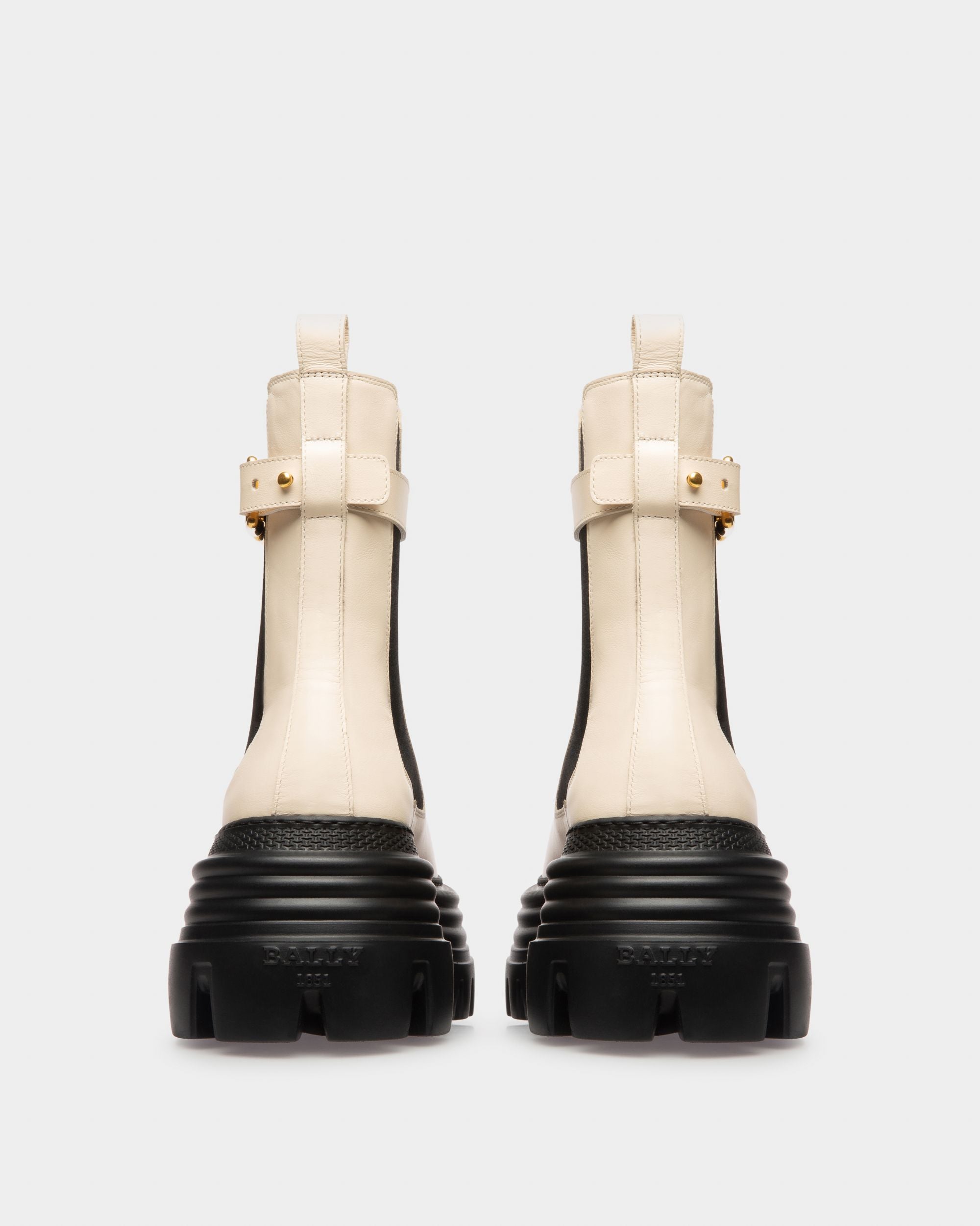 Greby Stivalettii In Pelle Color Avorio - Donna - Bally - 03