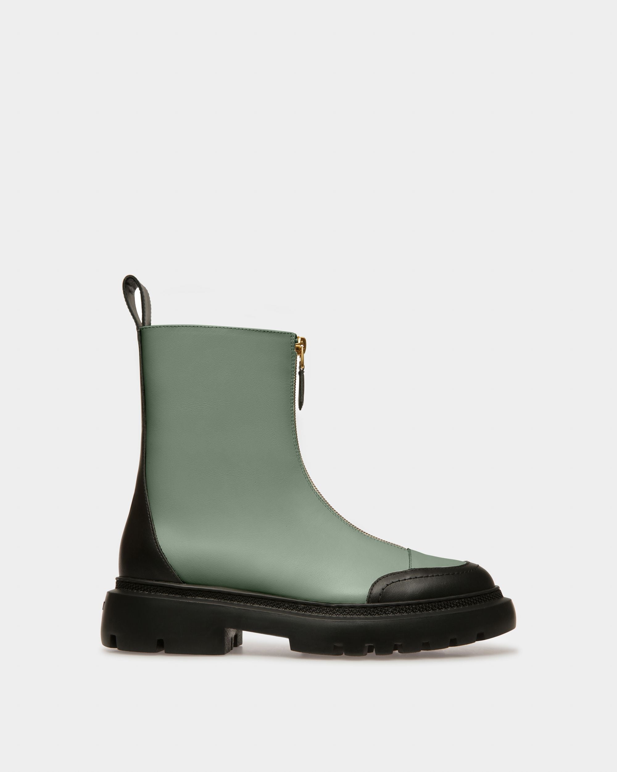 Giuli Leather Booties In Green - Donna - Bally - 01
