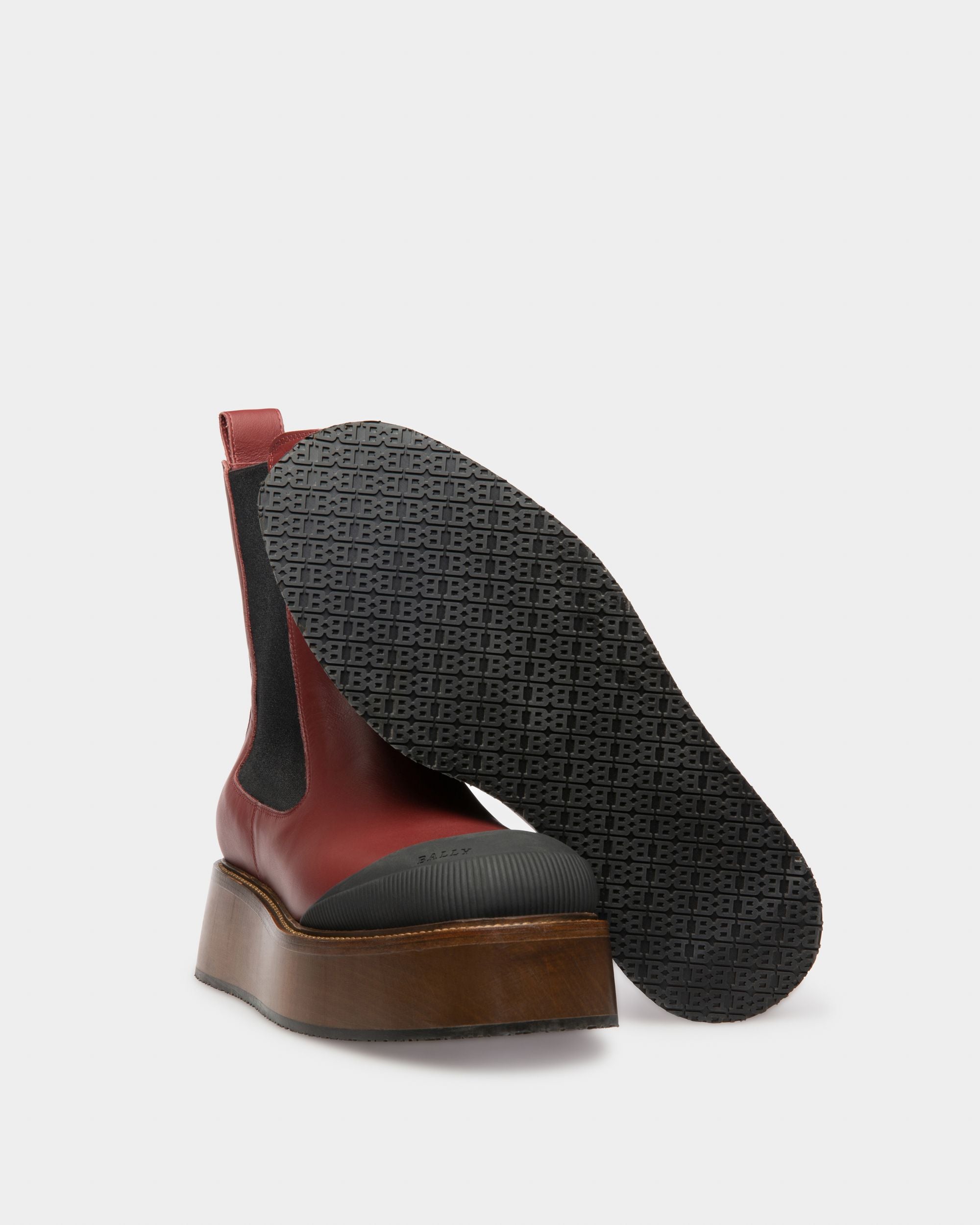Ilene Sitvaletti In Pelle In Rosso Heritage - Donna - Bally - 05