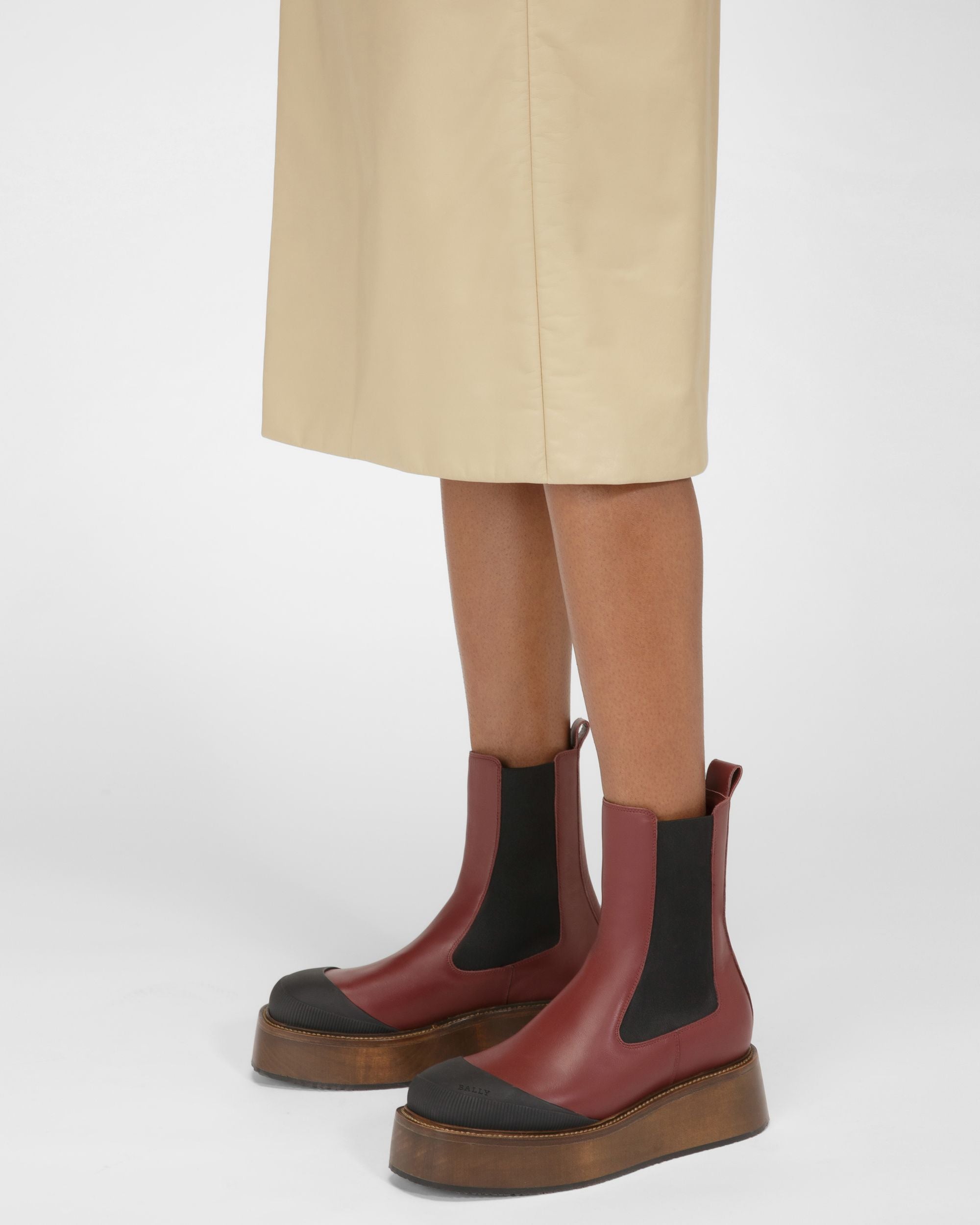Ilene Sitvaletti In Pelle In Rosso Heritage - Donna - Bally - 07