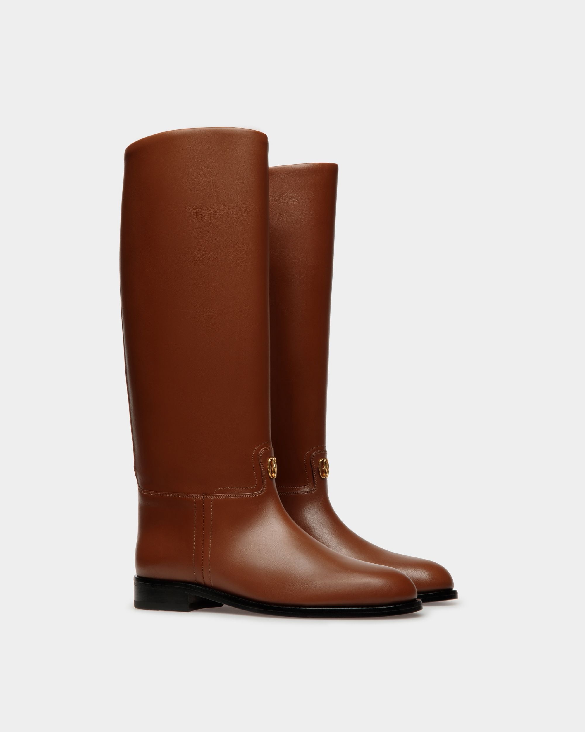Stivale Alto Huntington In Pelle Marrone - Donna - Bally - 03