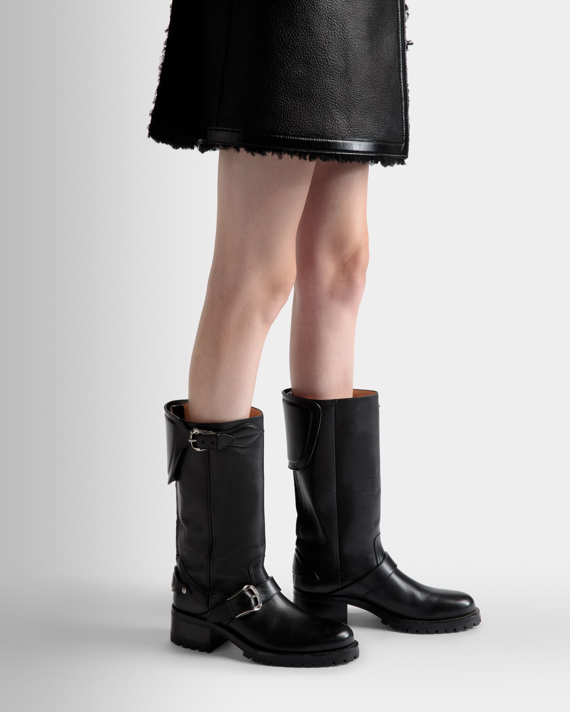 Stivale Alto Ardis In Pelle Nera - Donna - Bally - 02