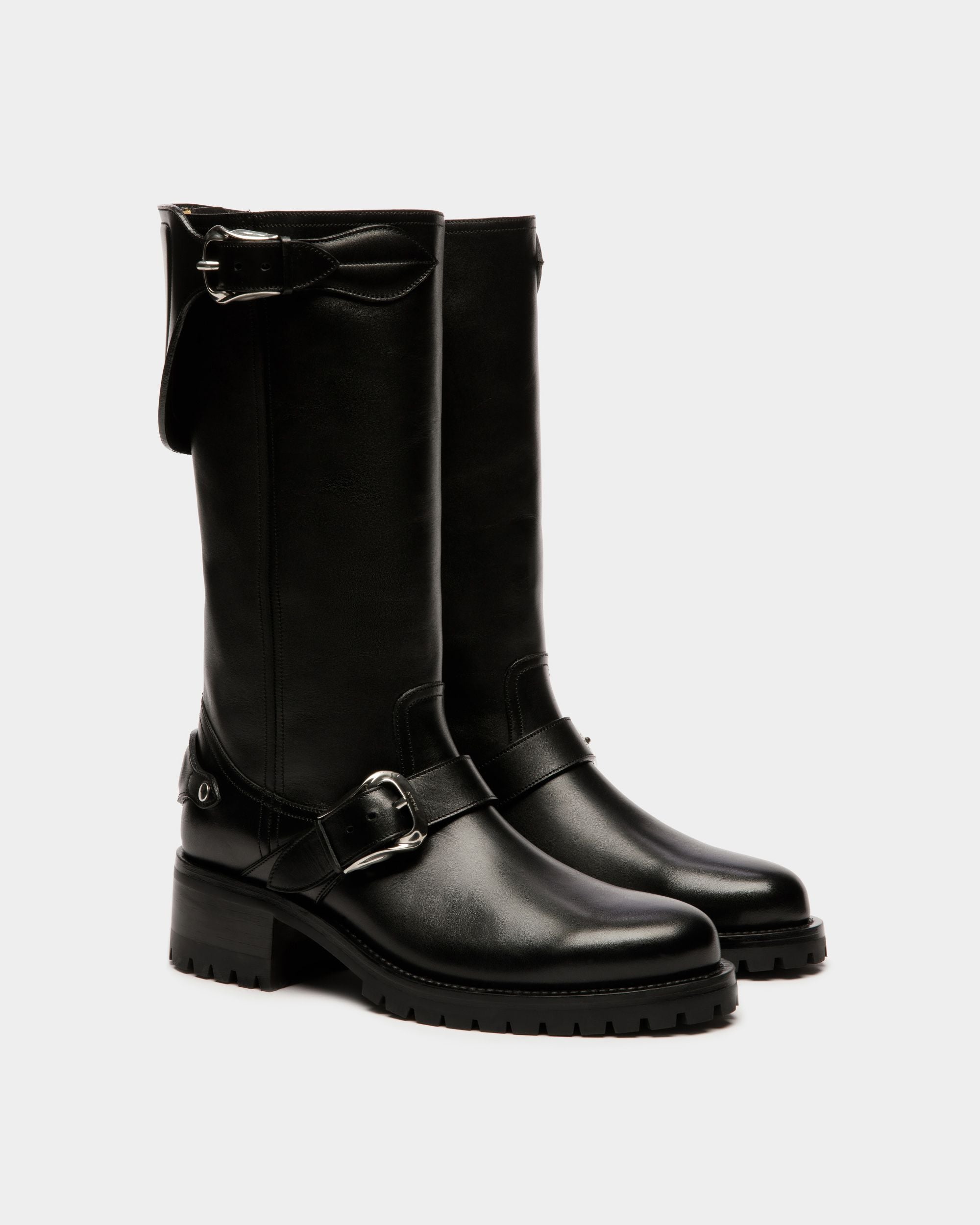 Stivale Alto Ardis In Pelle Nera - Donna - Bally - 03