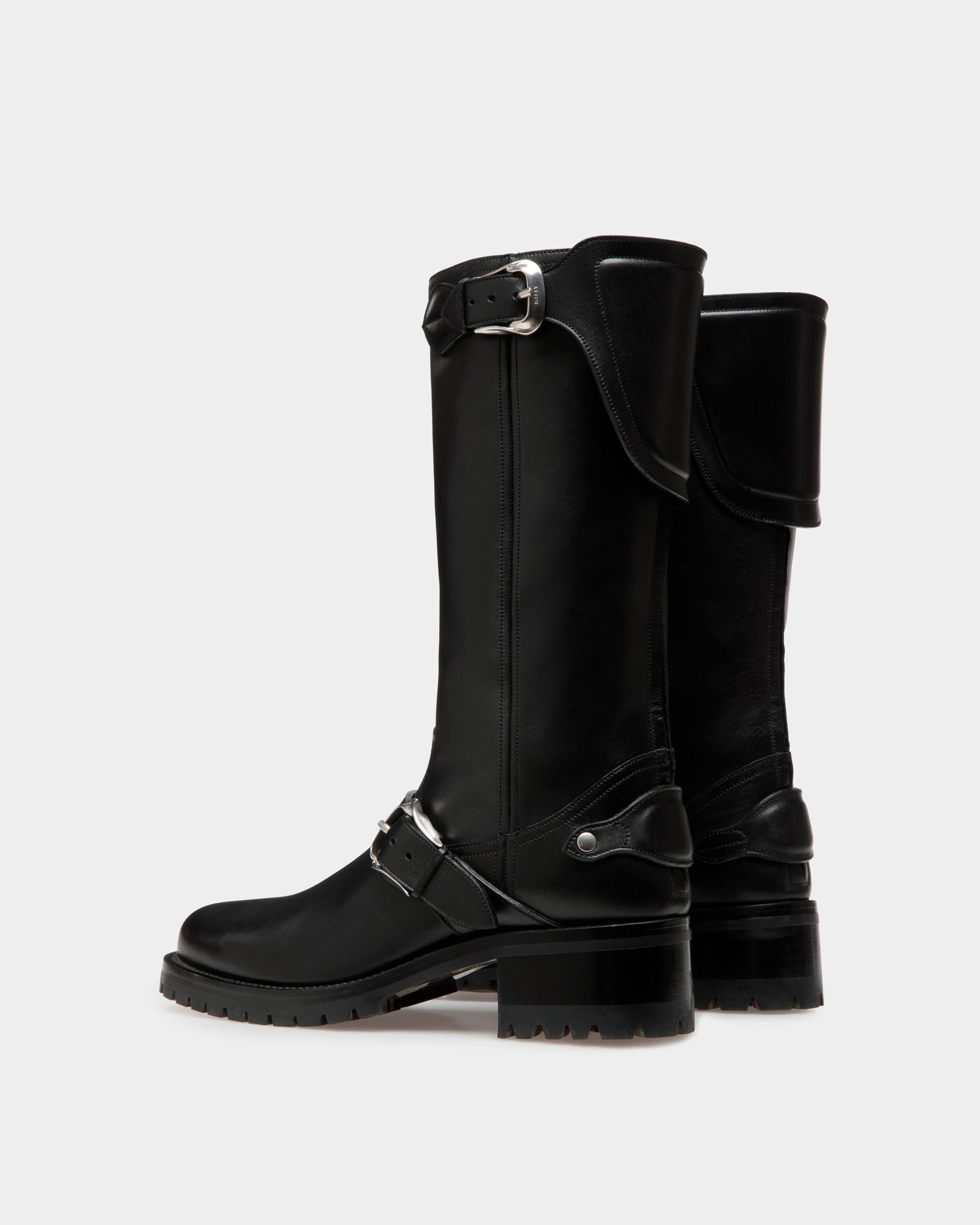 Stivale Alto Ardis In Pelle Nera - Donna - Bally - 04