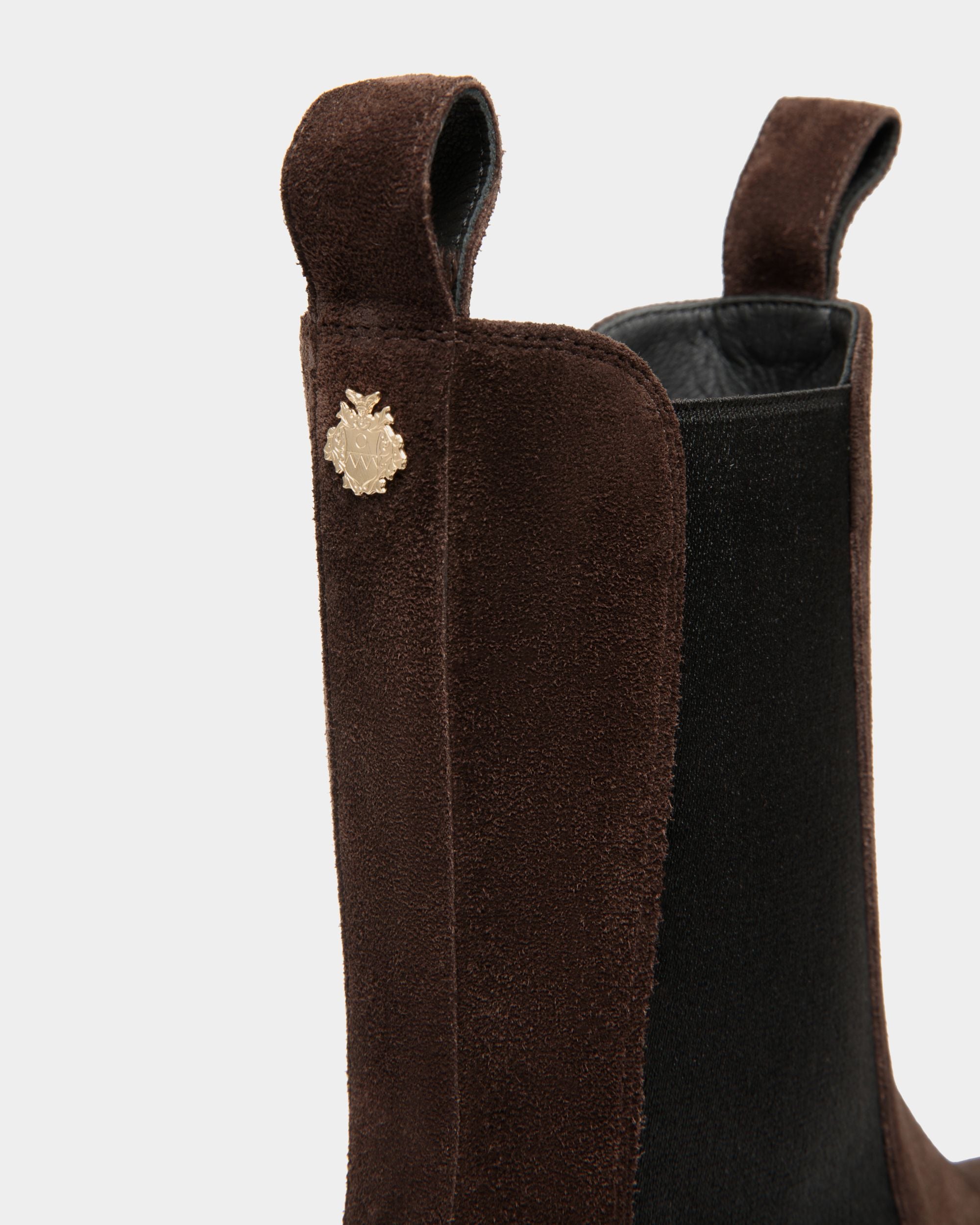 Stivaletto Gusto In Pelle Scamosciata Color Ebano - Donna - Bally - 05