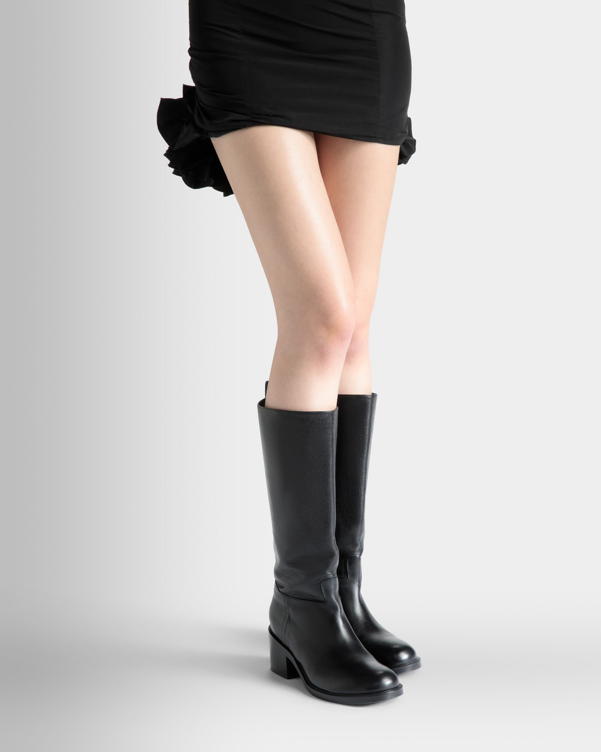 Stivale Peggy In Pelle Nera - Donna - Bally - 02