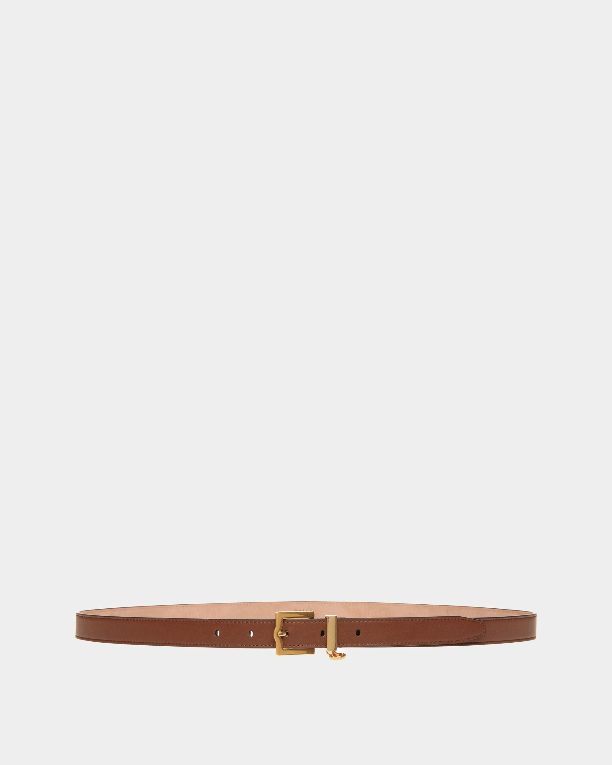 Cintura Emblem 20 mm In Pelle Marrone - Donna - Bally - 01
