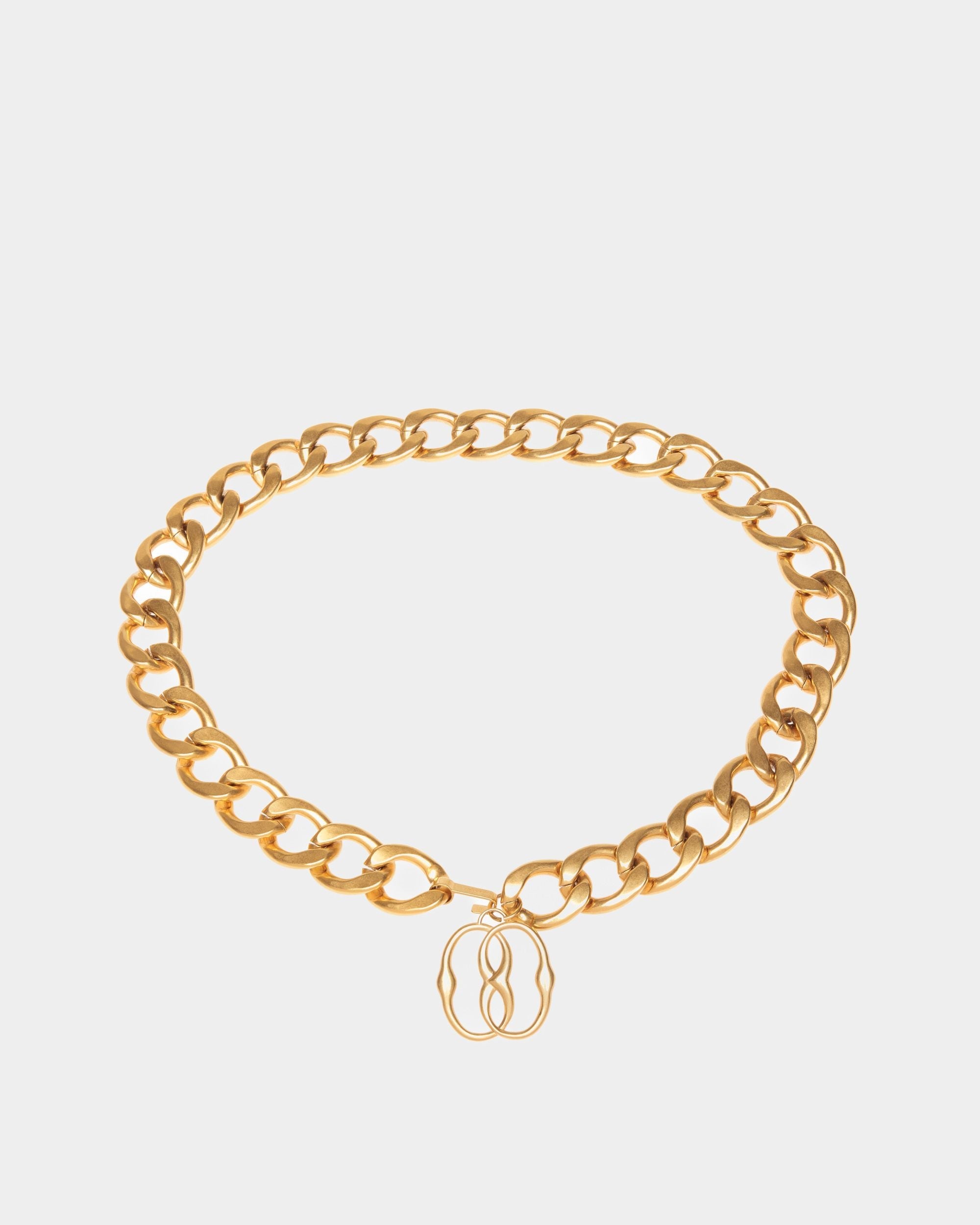 Cintura Emblem Chain In Ottone Dorato - Donna - Bally - 01