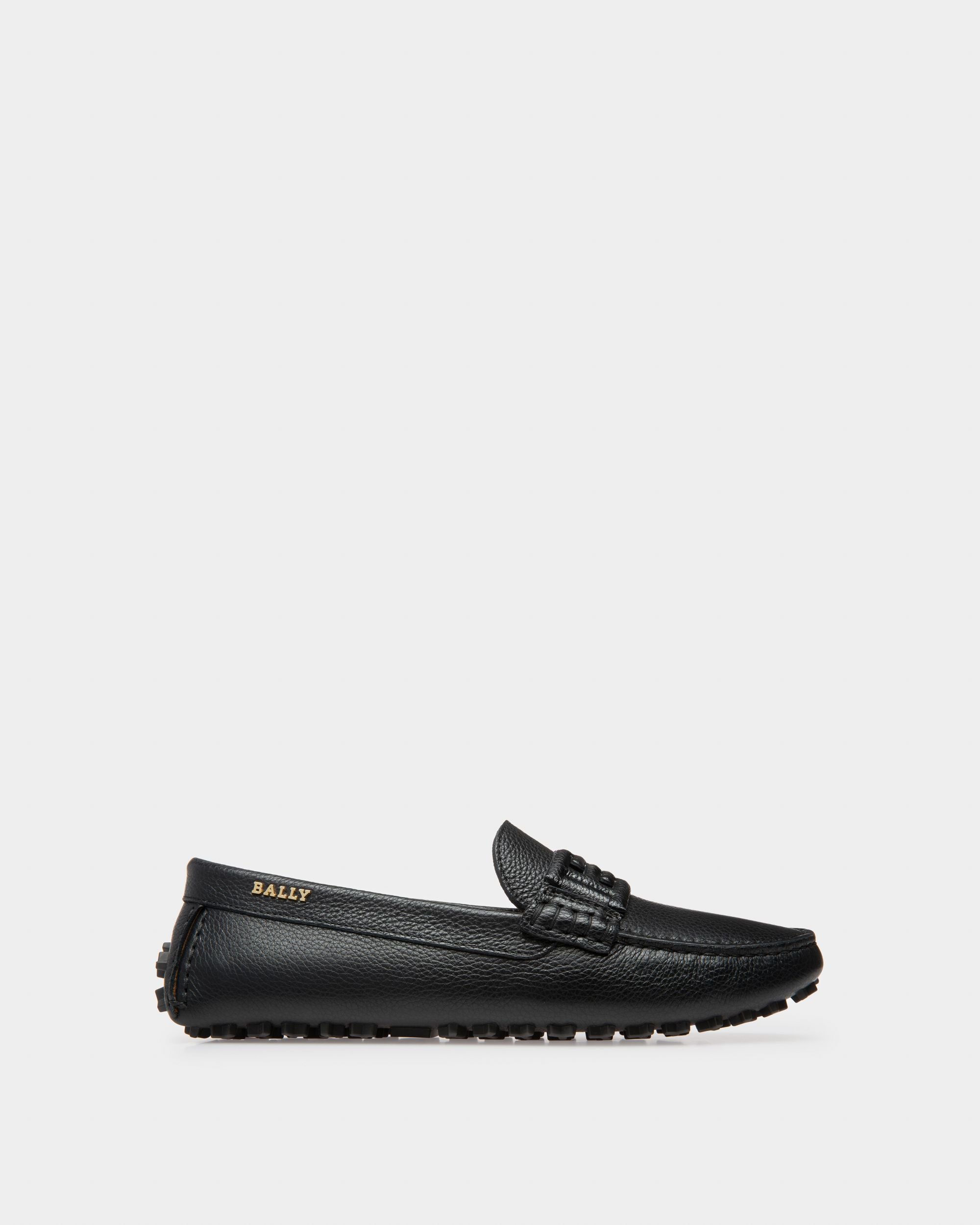 Leyla Driver In Pelle Nera - Donna - Bally - 01