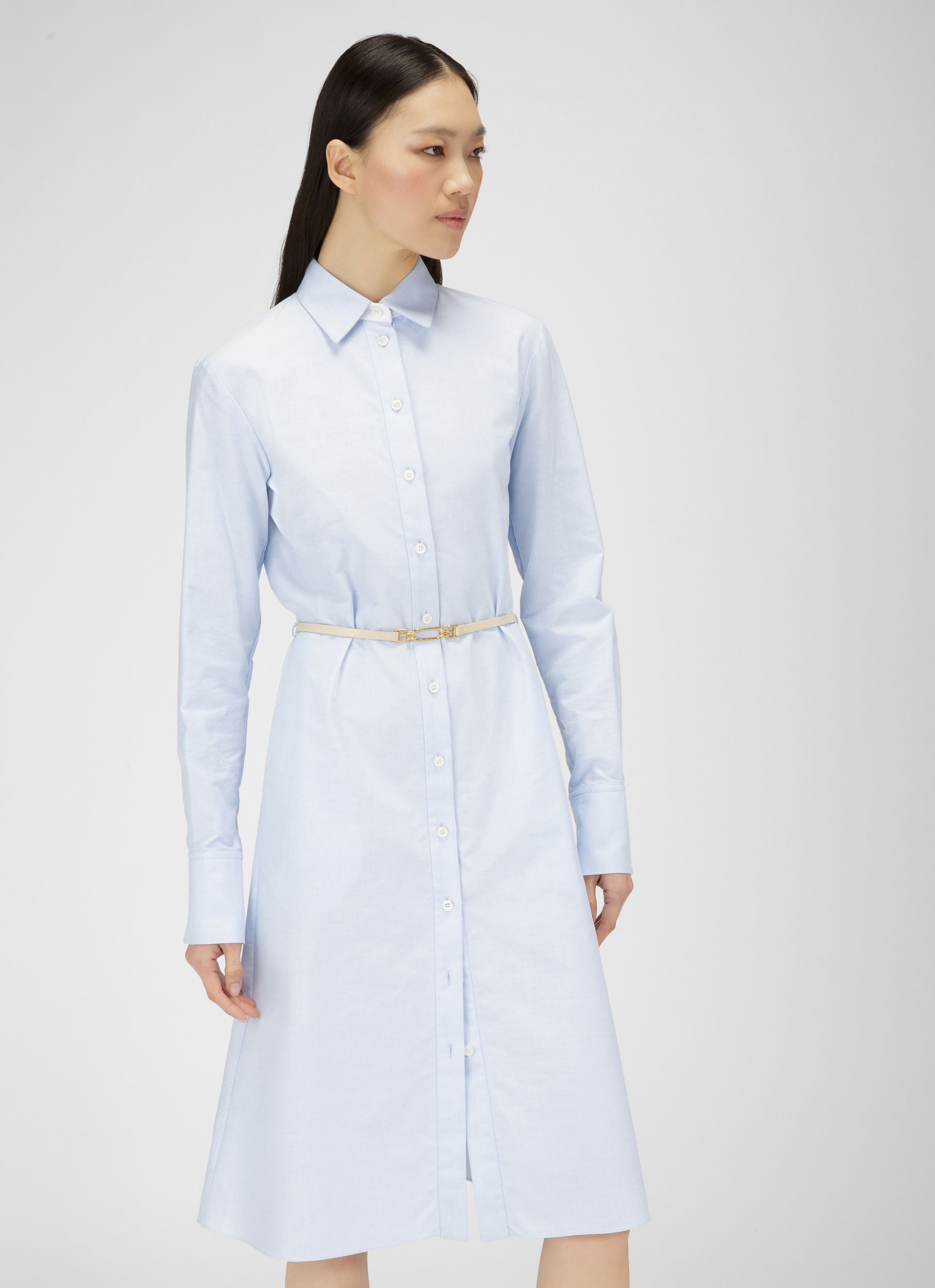 Vestito Camicia In Cotone Azzurro - Donna - Bally - 01