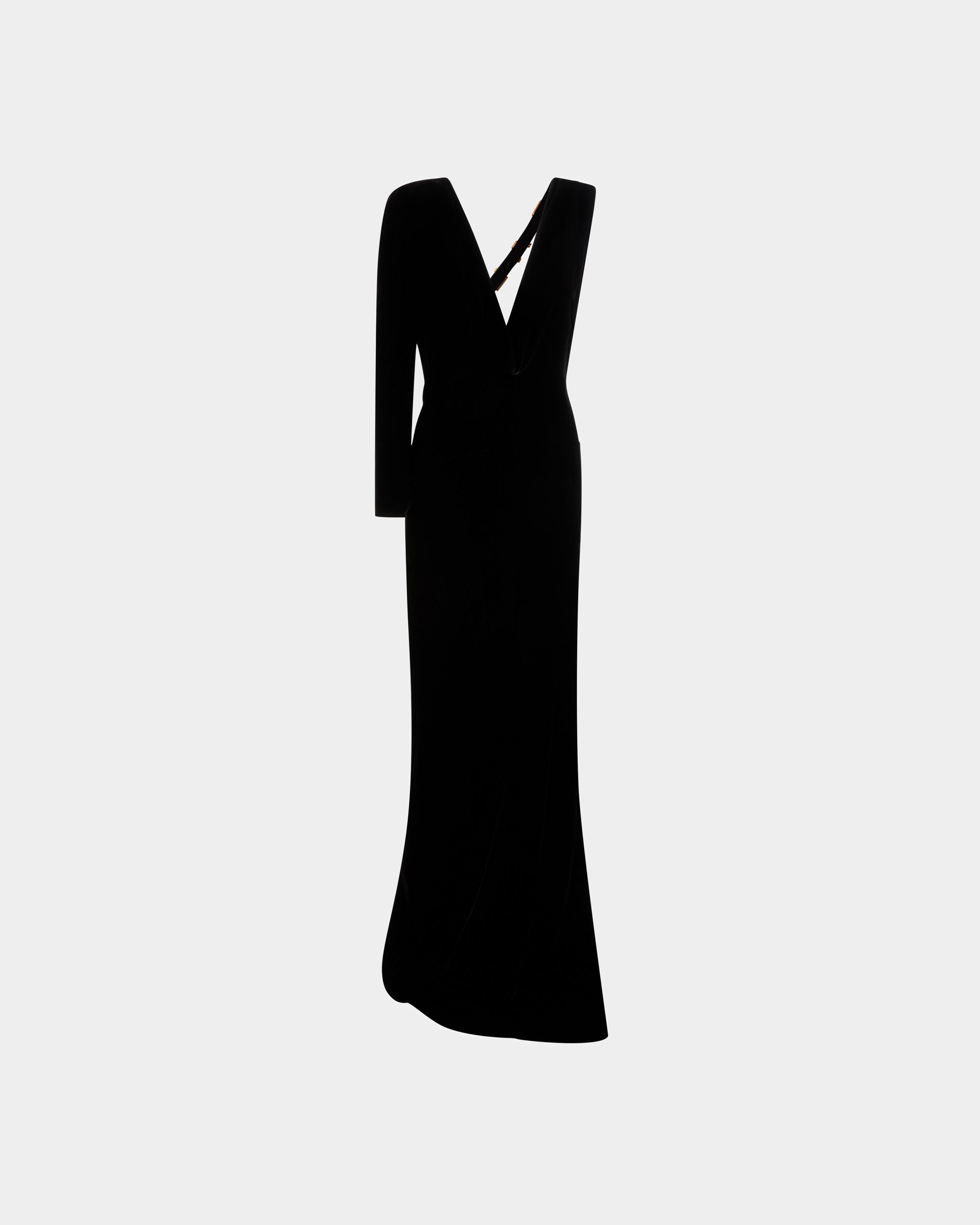 Abito Asimmetrico In Misto Seta Nero - Donna - Bally - 01