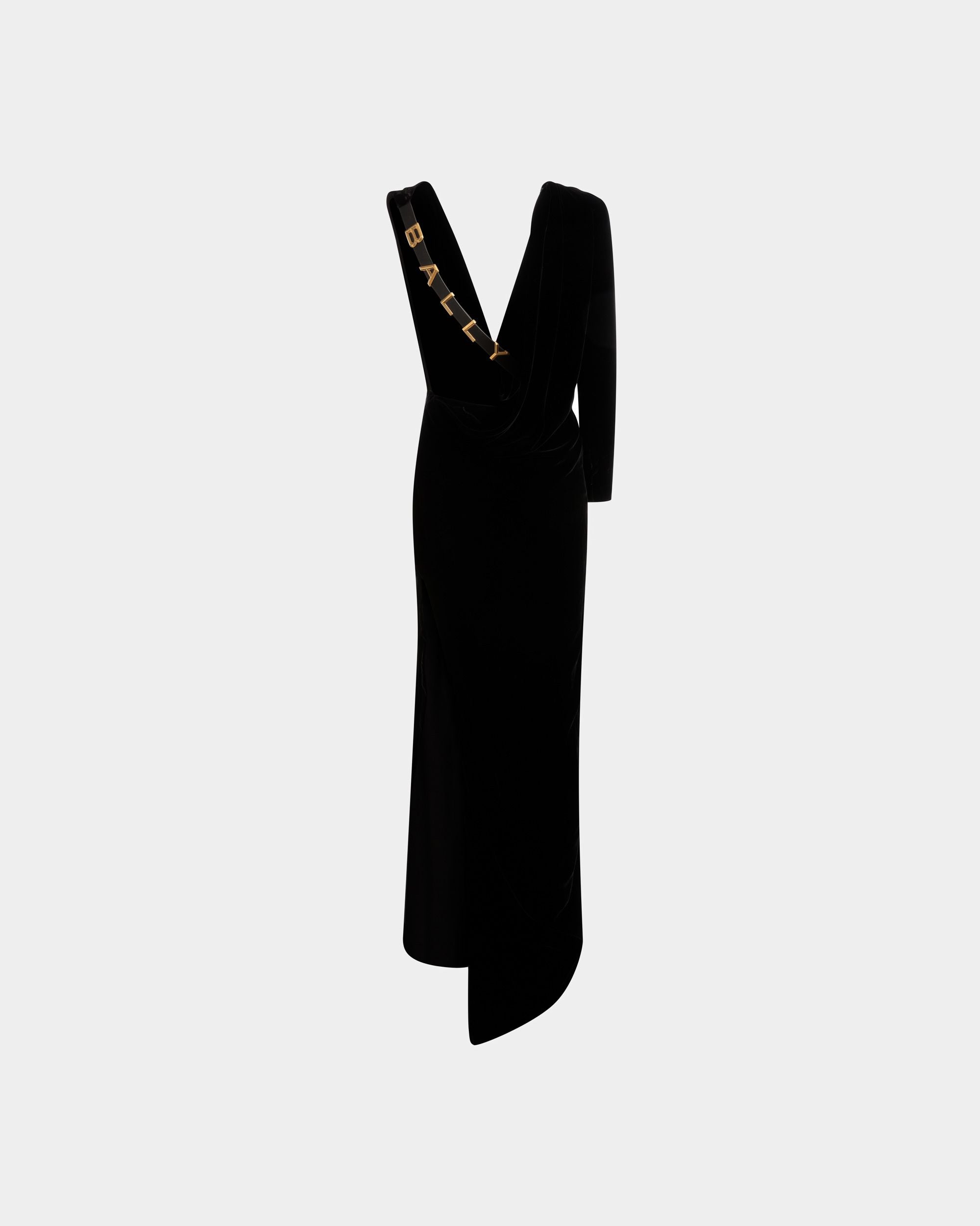 Abito Asimmetrico In Misto Seta Nero - Donna - Bally - 07