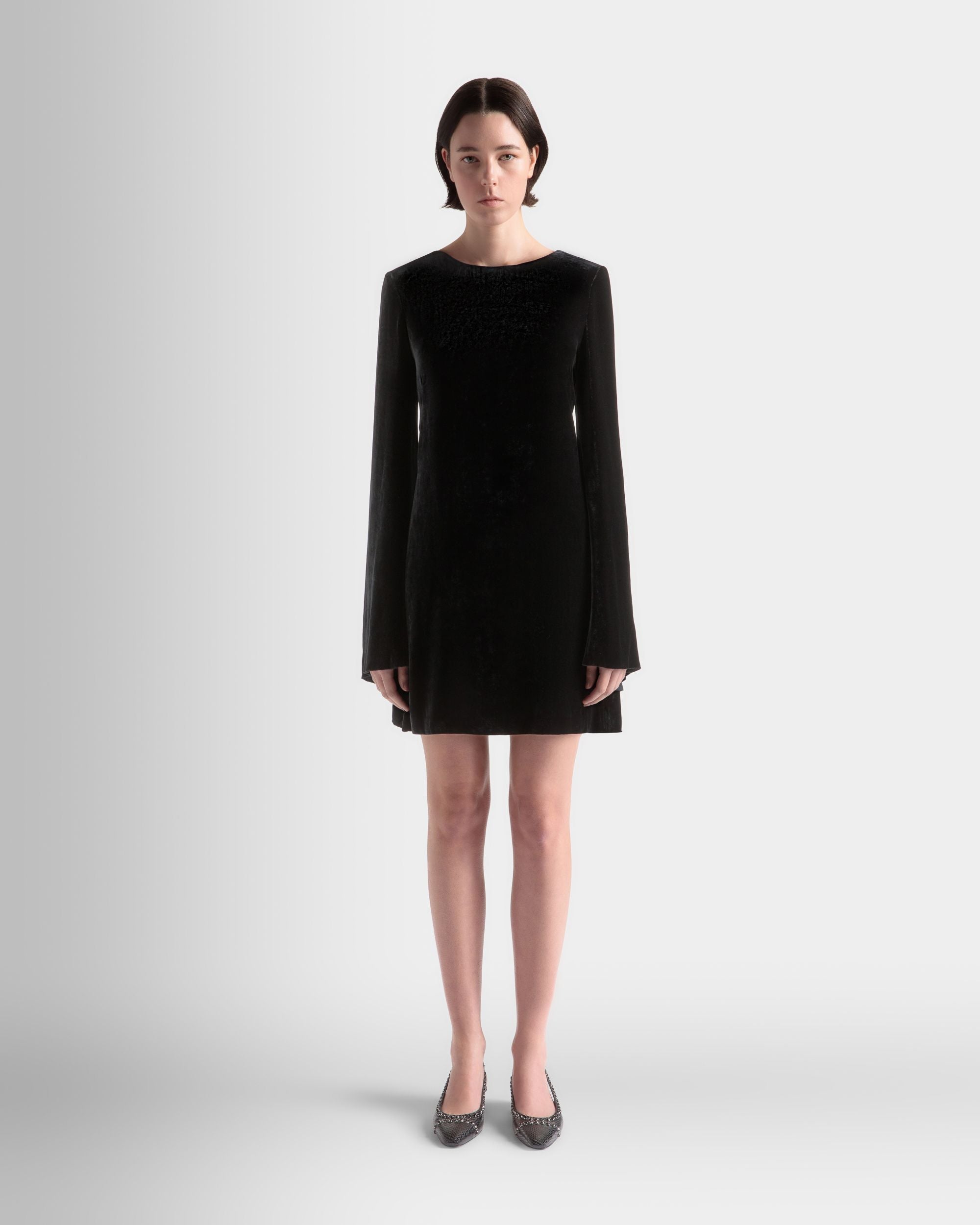 Mini Abito in Velluto Nero - Donna - Bally - 02