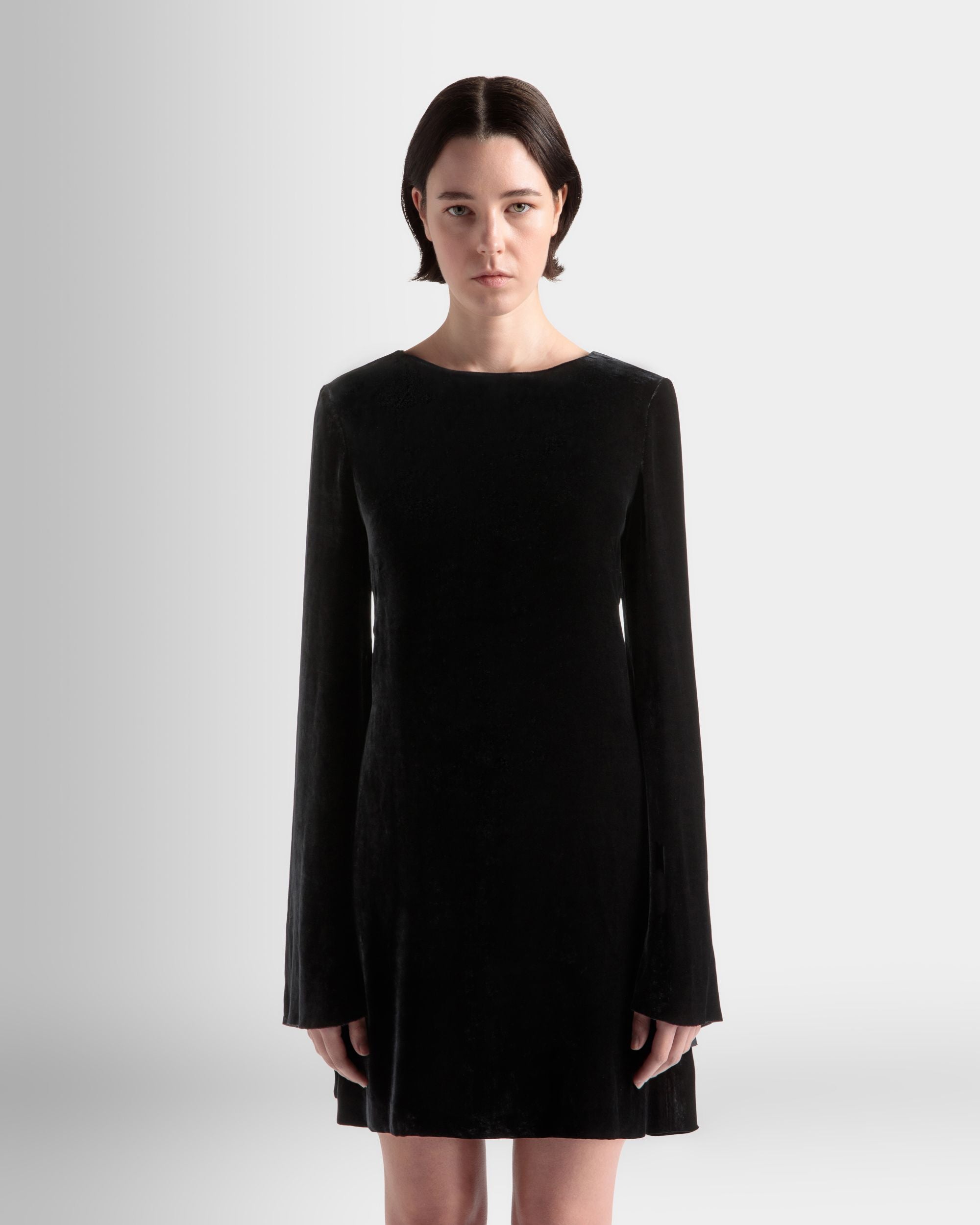 Mini Abito in Velluto Nero - Donna - Bally - 03