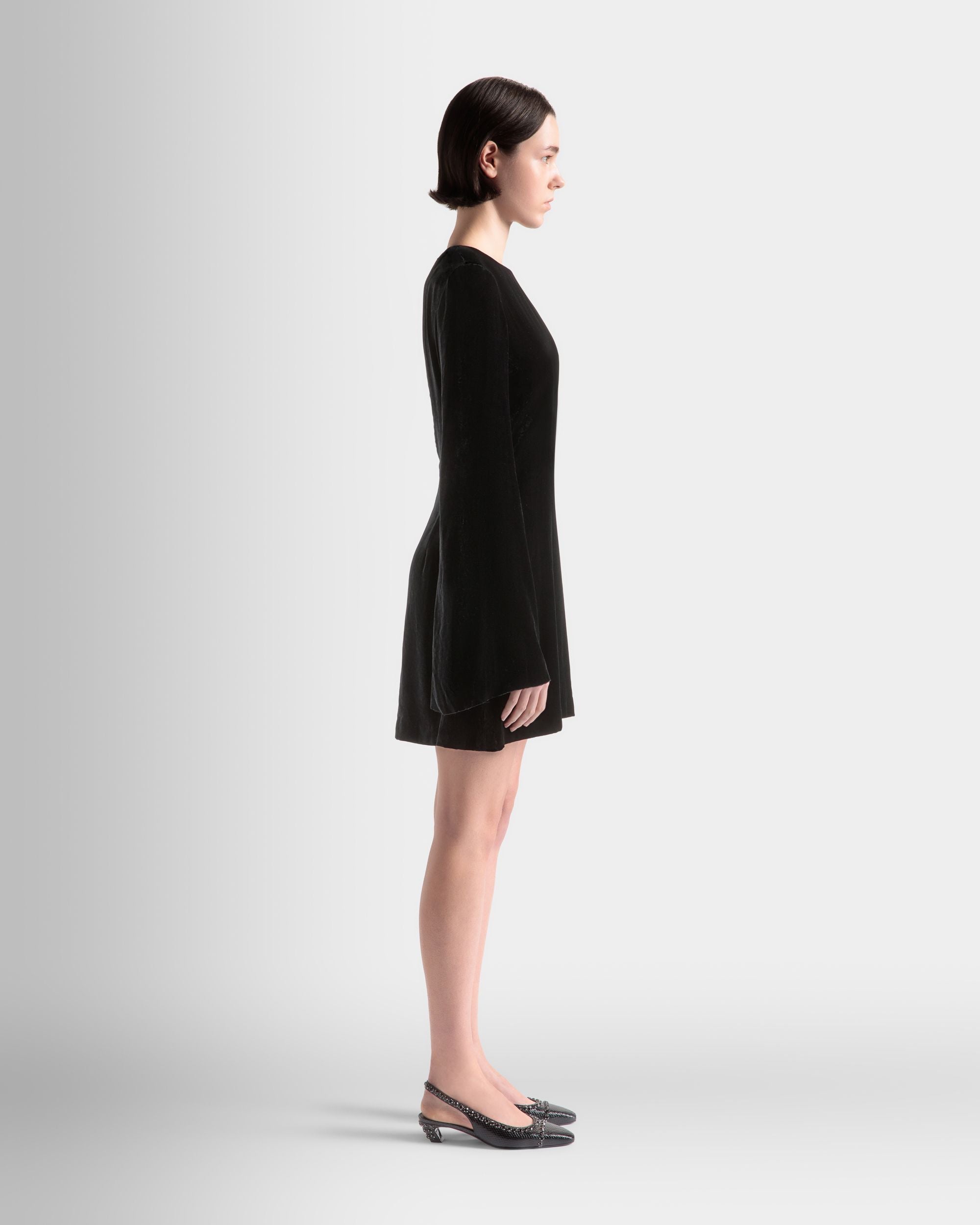 Mini Abito in Velluto Nero - Donna - Bally - 05