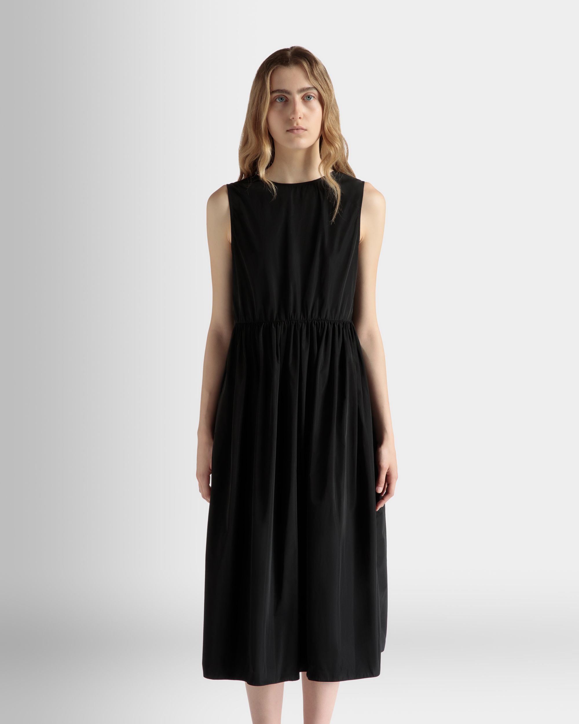 Abito Midi Smanicato In Duchesse Tecnico Nero - Donna - Bally - 03