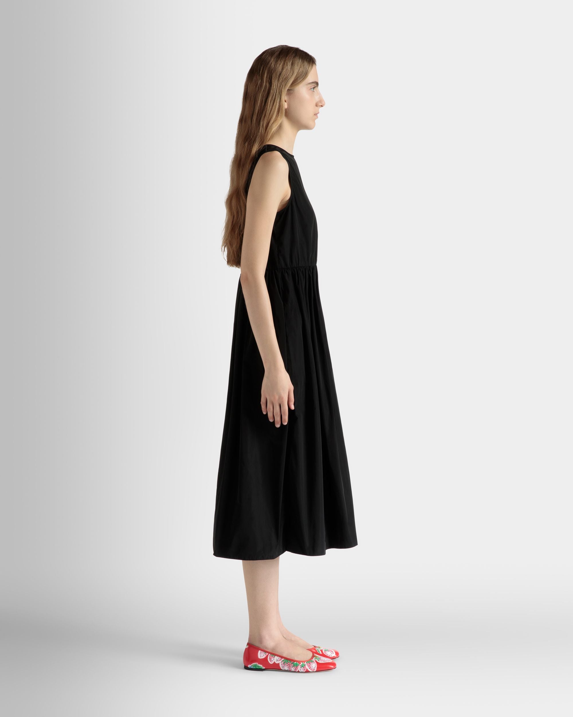 Abito Midi Smanicato In Duchesse Tecnico Nero - Donna - Bally - 05