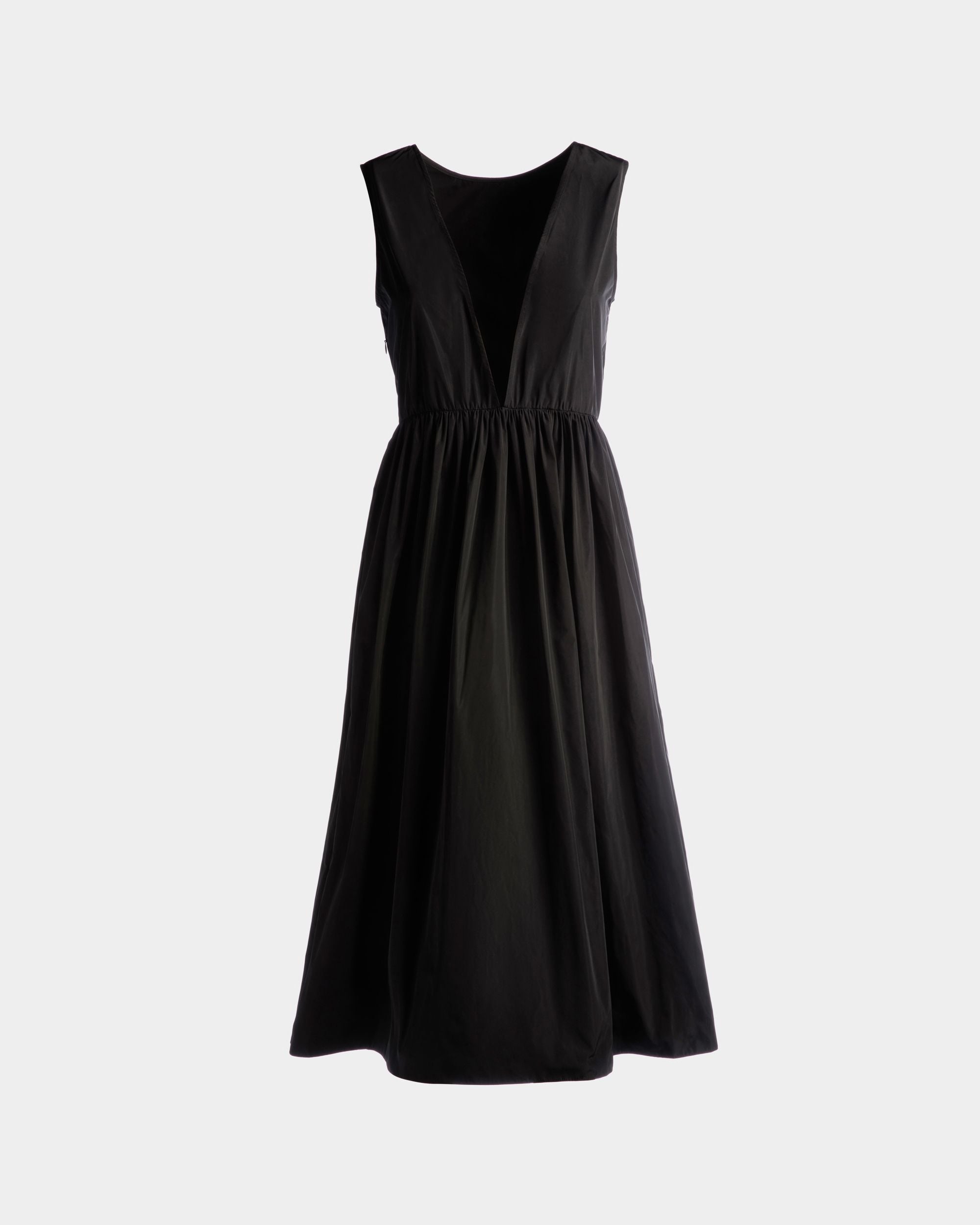 Abito Midi Smanicato In Duchesse Tecnico Nero - Donna - Bally - 07