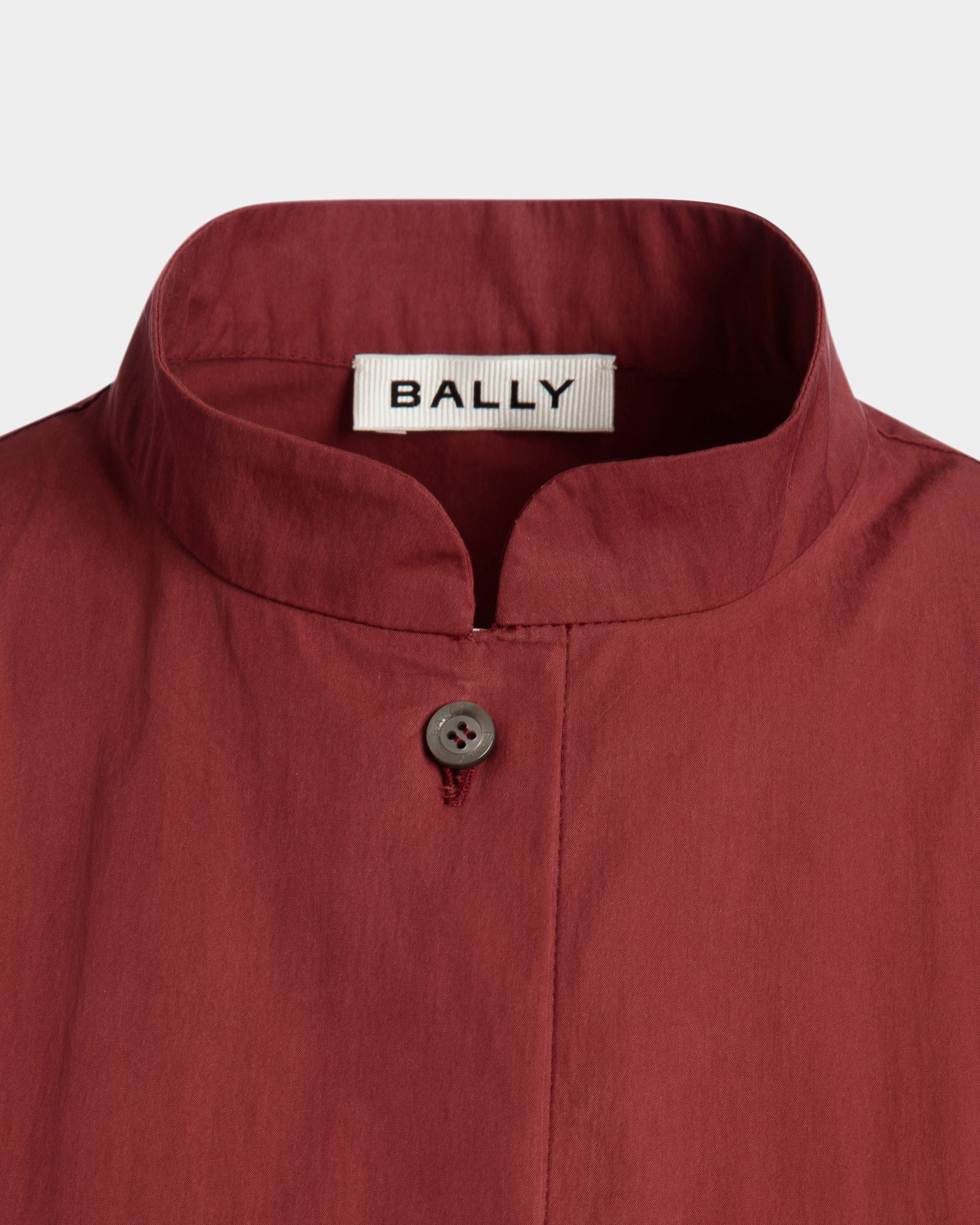 Abito Con Cintura In Popeline Di Misto Cotone Heritage Red - Donna - Bally - 04