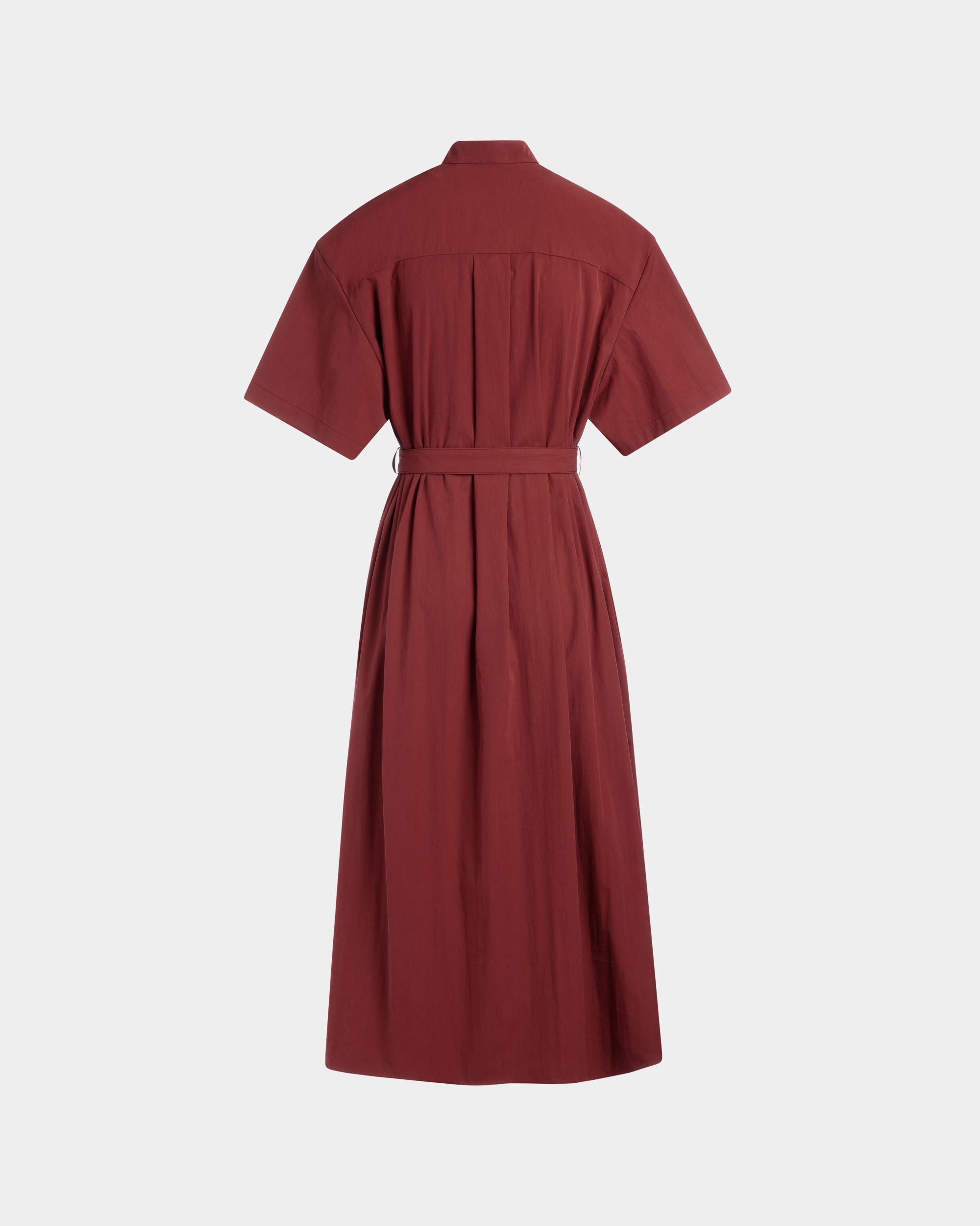 Abito Con Cintura In Popeline Di Misto Cotone Heritage Red - Donna - Bally - 07