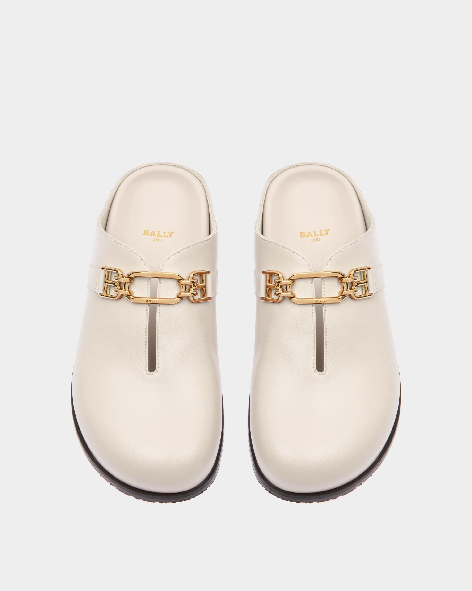 Francine Slipper In Pelle Avorio - Donna - Bally - 02
