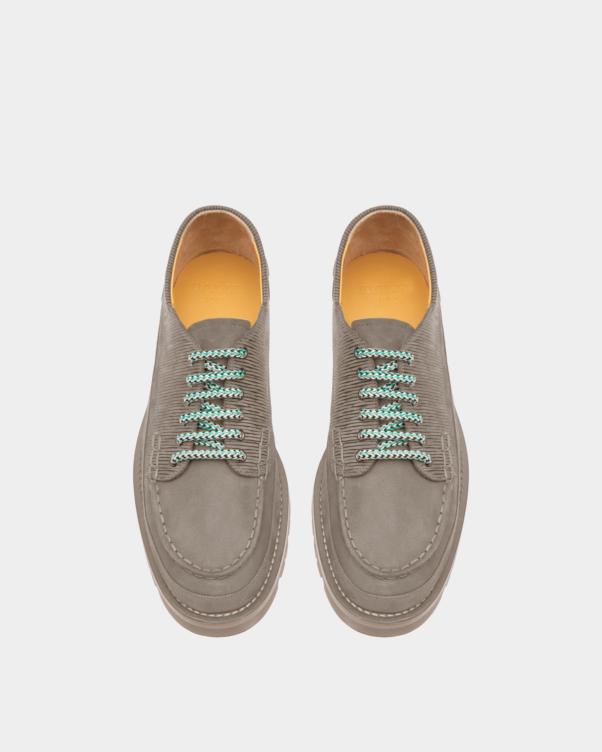 Triben Derby In Pelle Grigia - Donna - Bally - 02