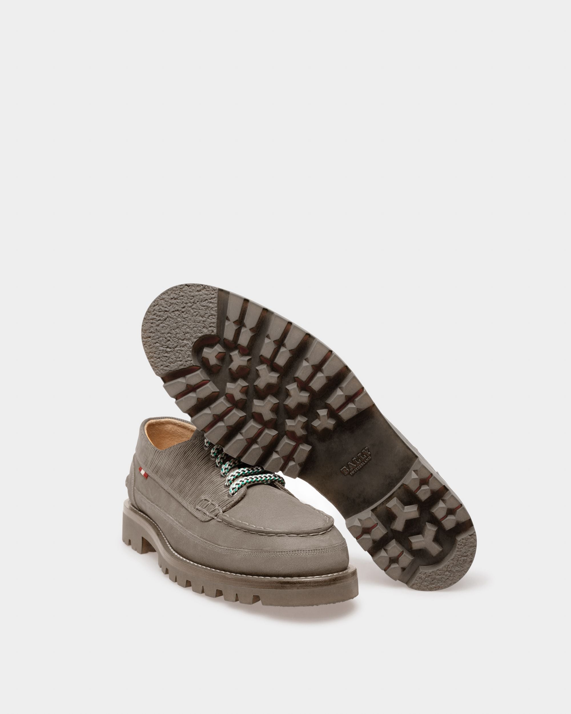 Triben Derby In Pelle Grigia - Donna - Bally - 04