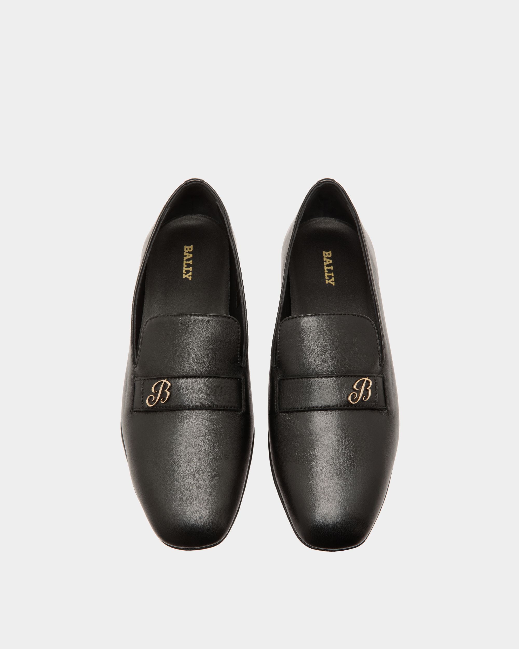 Slipper In Pelle Nera - Donna - Bally - 04