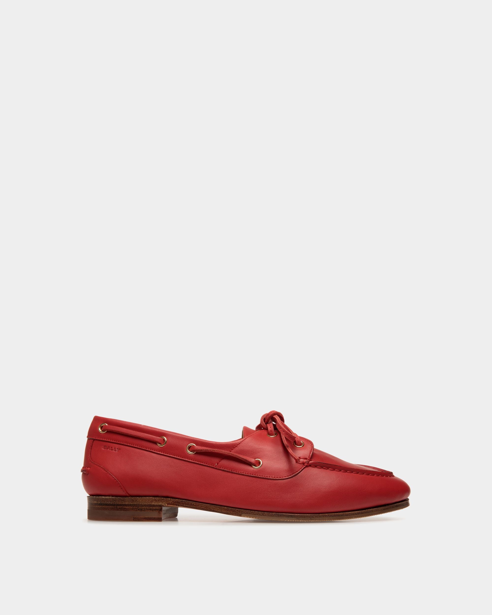 Mocassino Plume In Pelle Rossa - Donna - Bally - 01