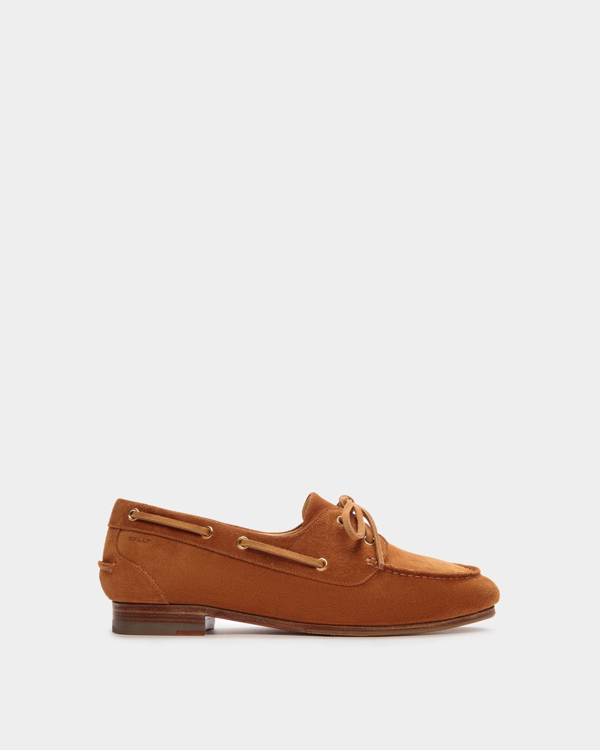 Mocassino Plume In Pelle Scamosciata Marrone - Donna - Bally - 01