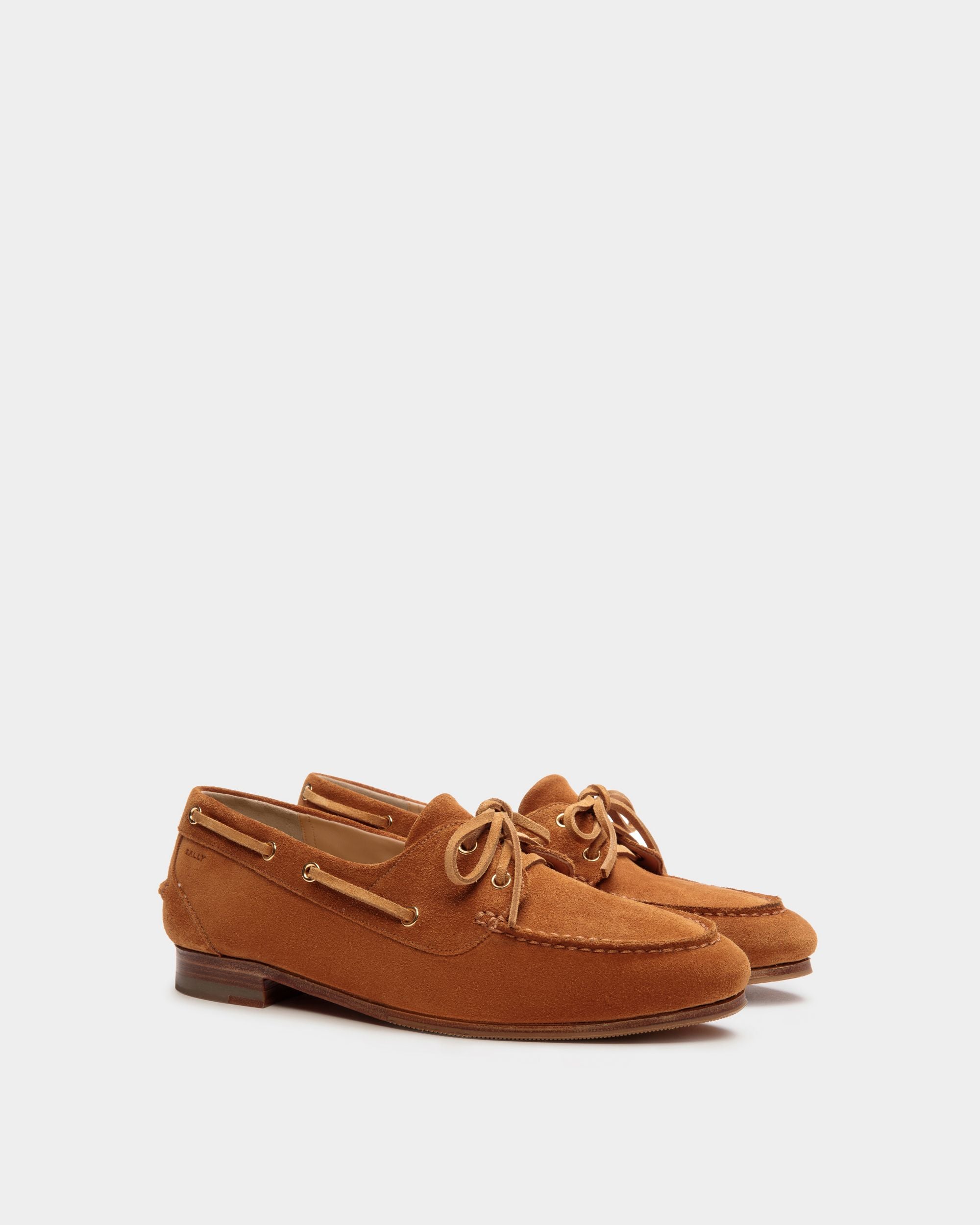 Mocassino Plume In Pelle Scamosciata Marrone - Donna - Bally - 02