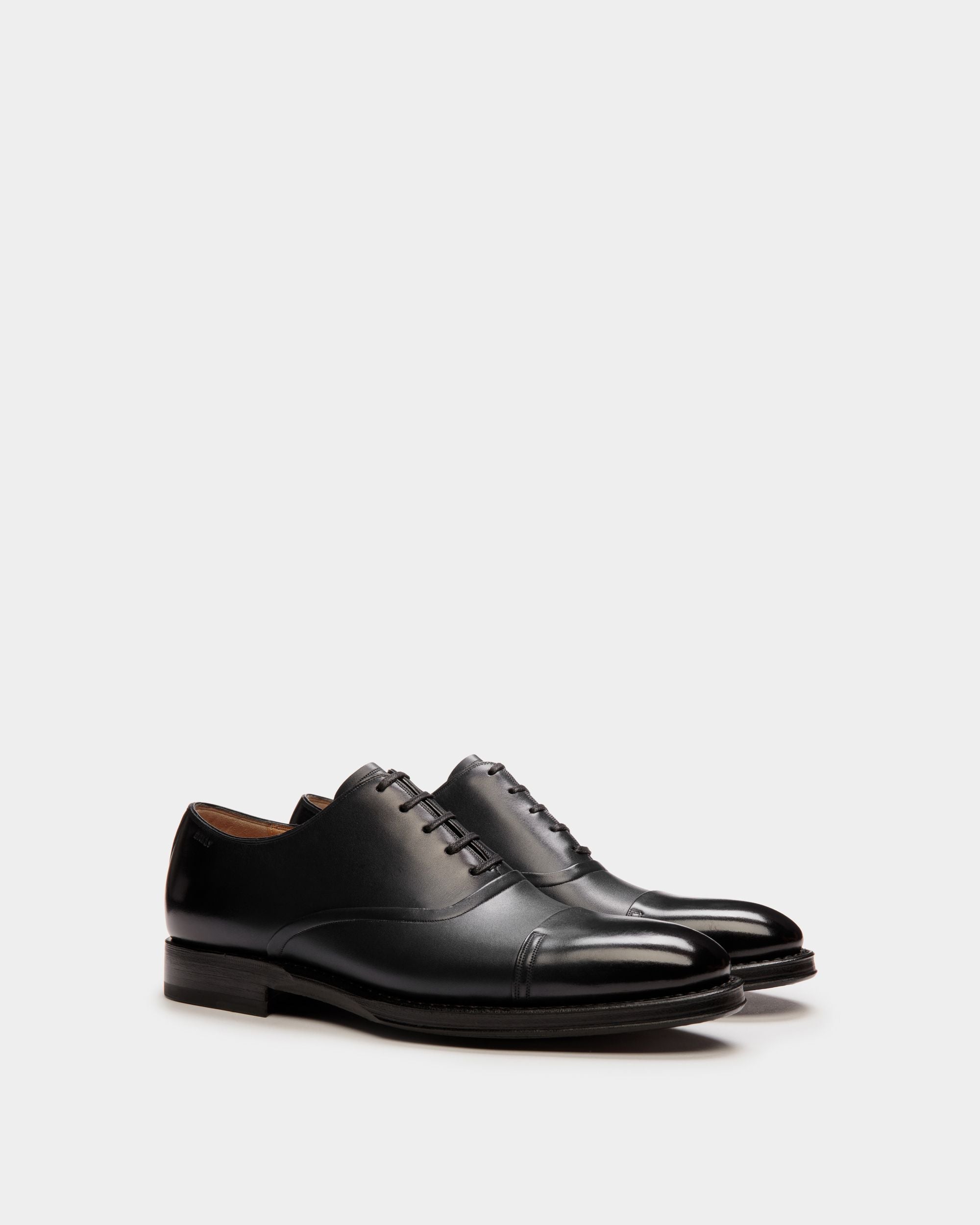 Scarpa Oxford Scribe Un In Pelle Nera - Donna - Bally - 03