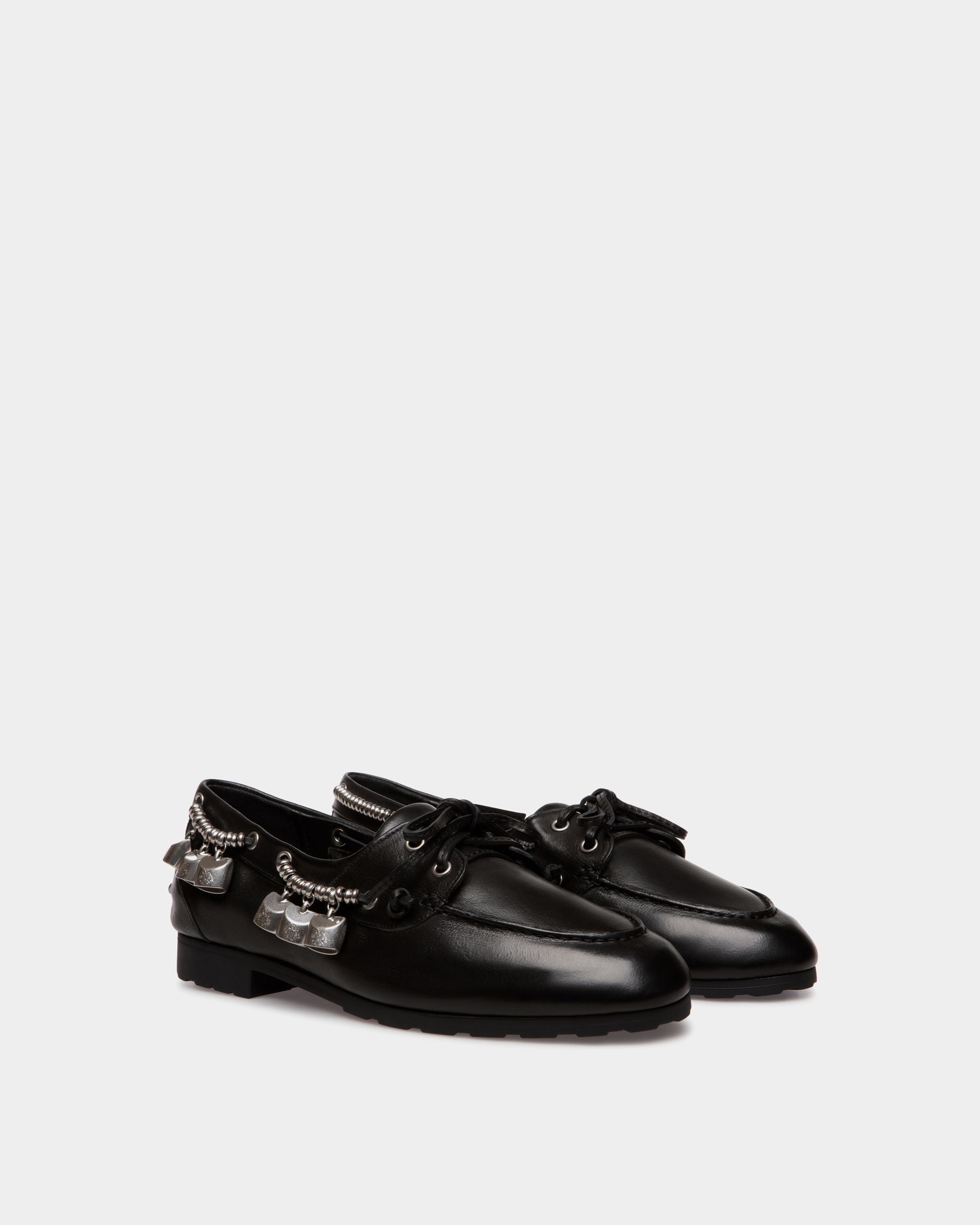 Mocassino Plume In Pelle Nera - Donna - Bally - 03