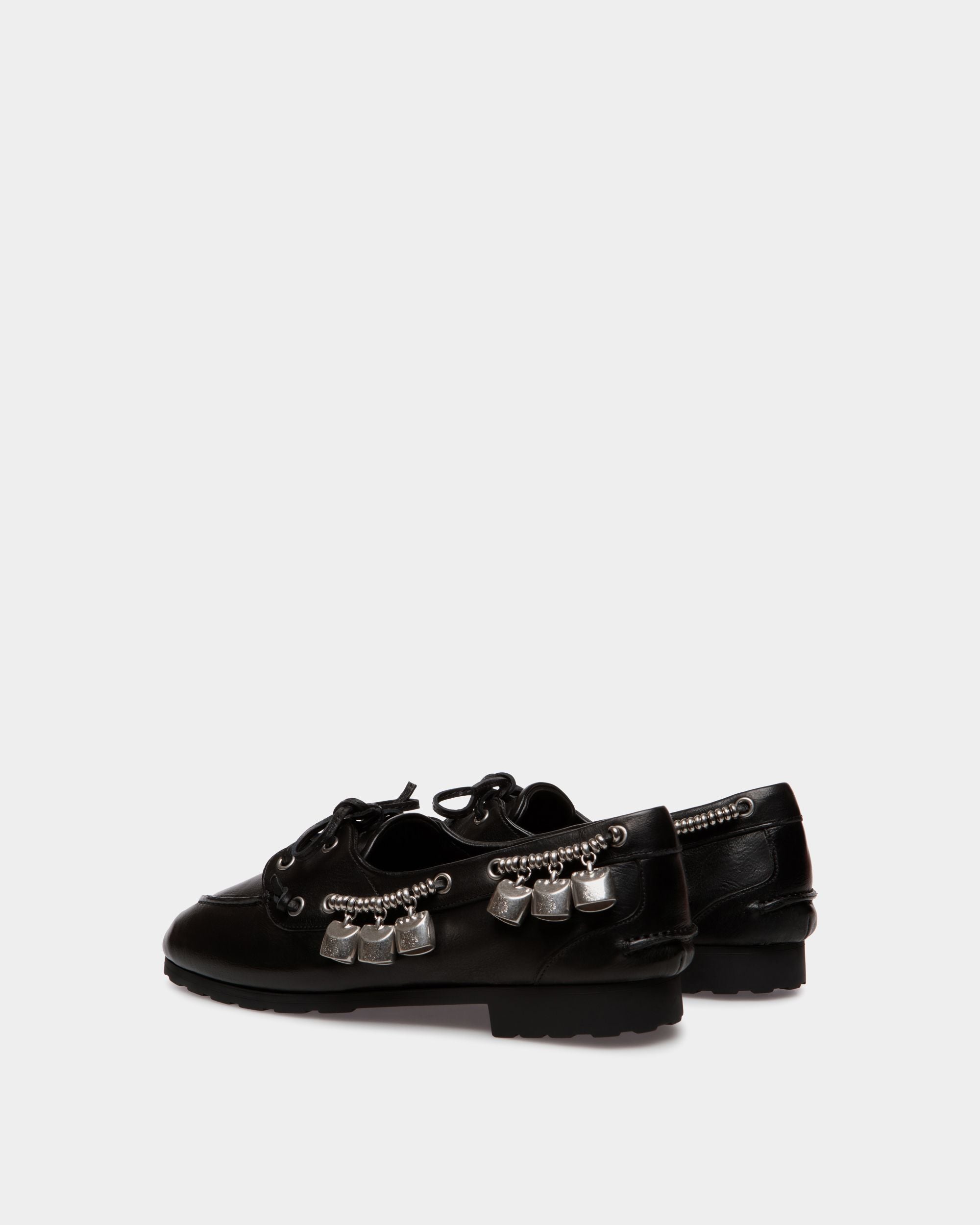Mocassino Plume In Pelle Nera - Donna - Bally - 04