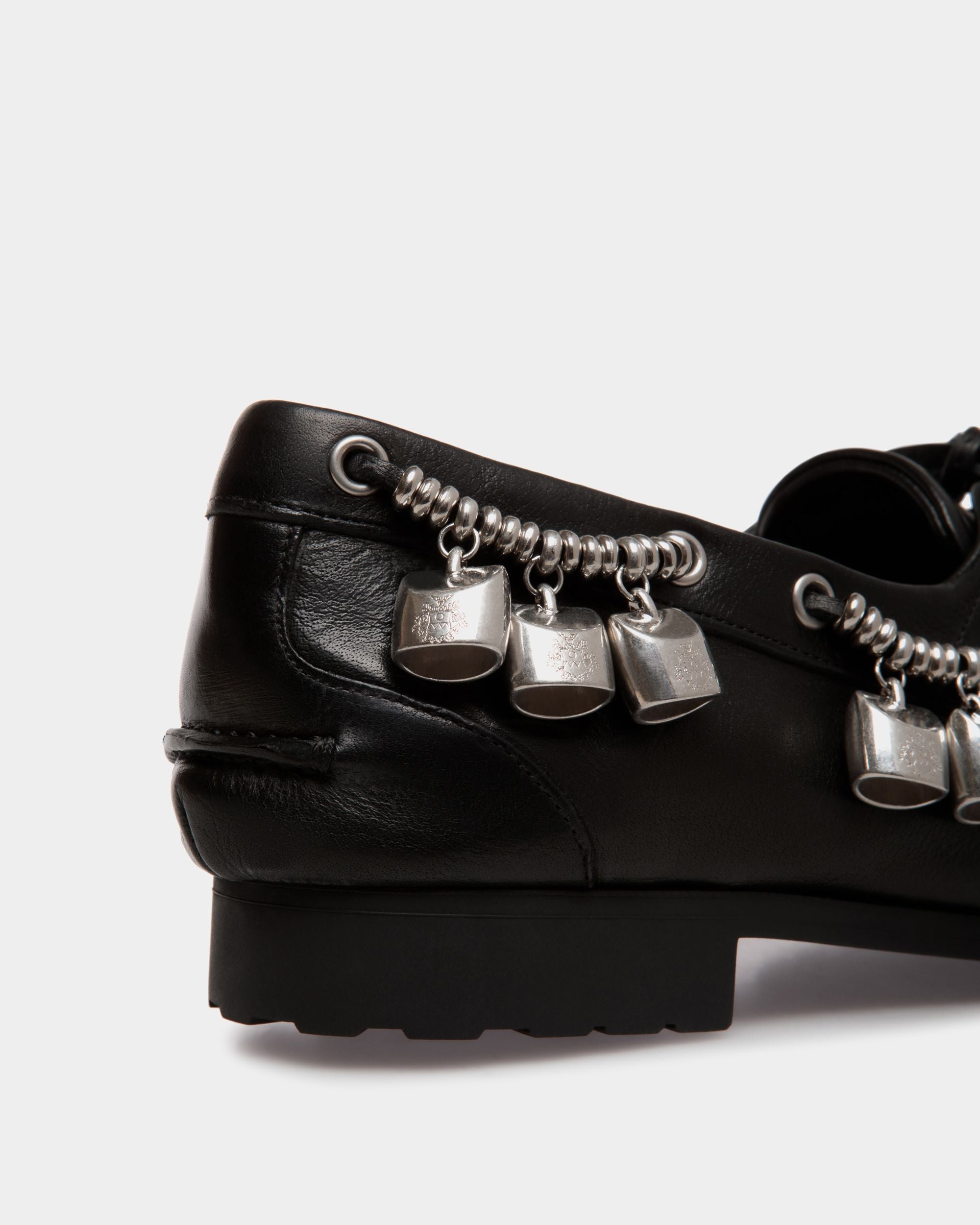 Mocassino Plume In Pelle Nera - Donna - Bally - 06