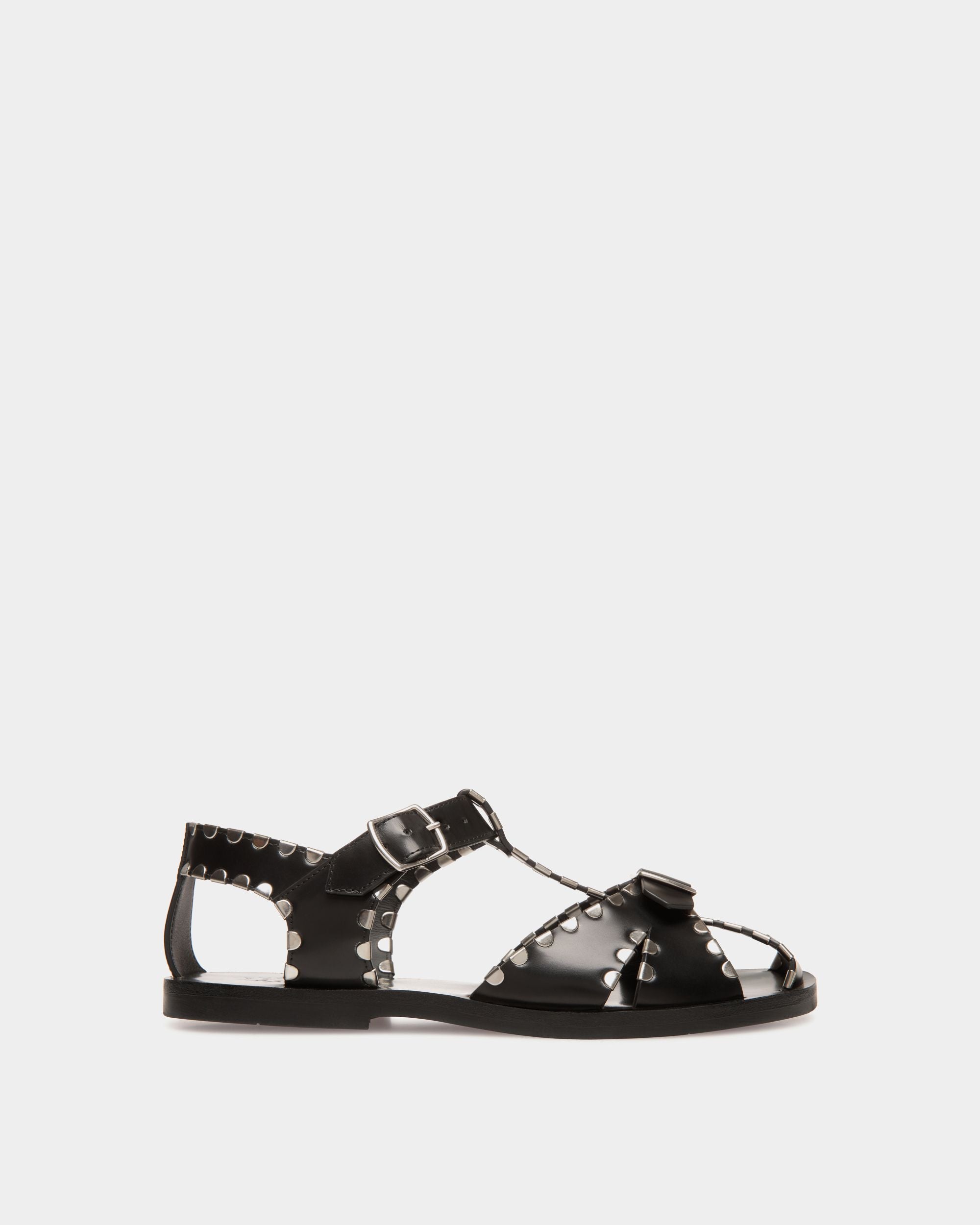 Sandalo Basso Salis In Pelle Nera - Donna - Bally - 01
