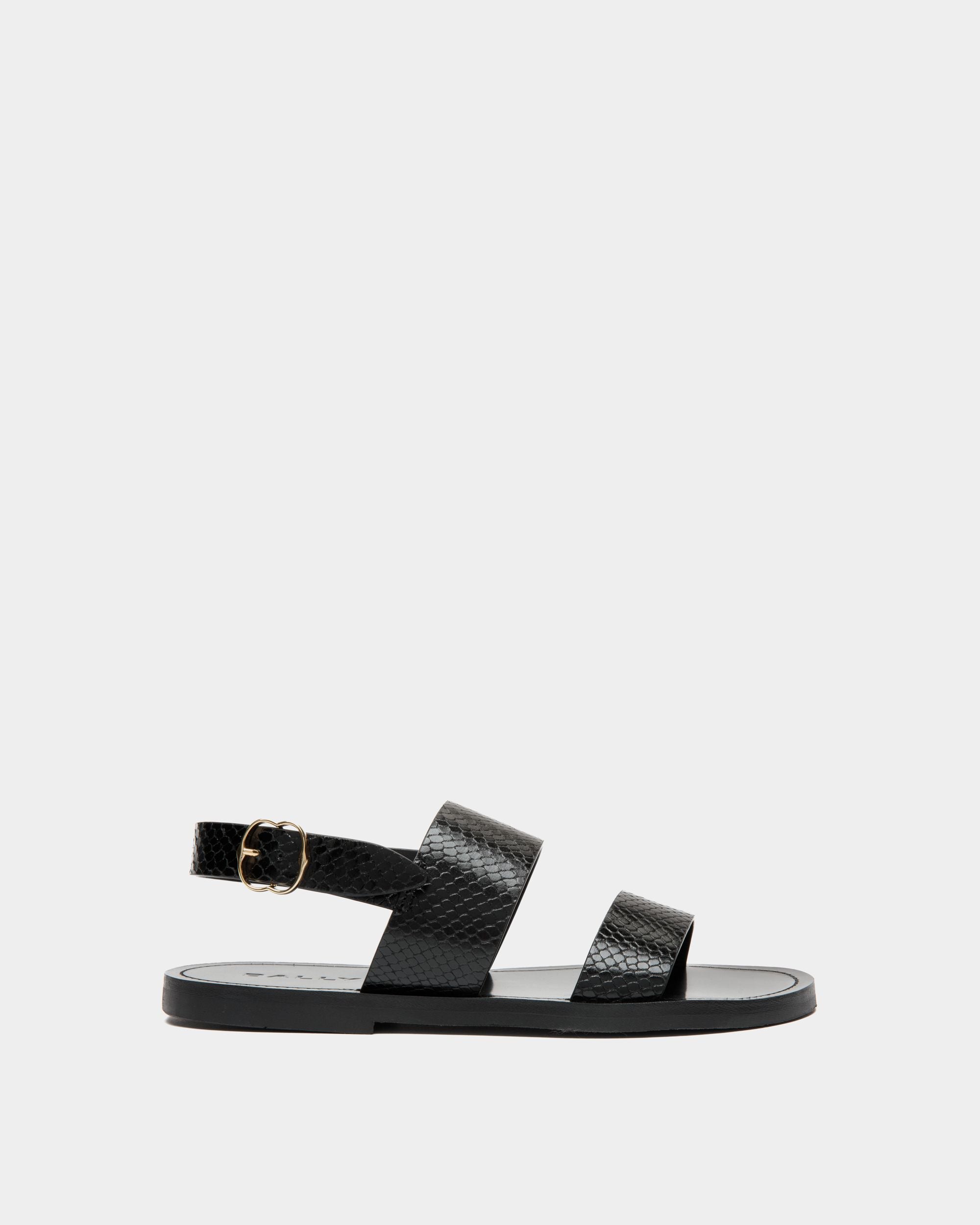 Sandalo Basso Baudy In Pelle Con Stampa Pitonata - Donna - Bally - 01