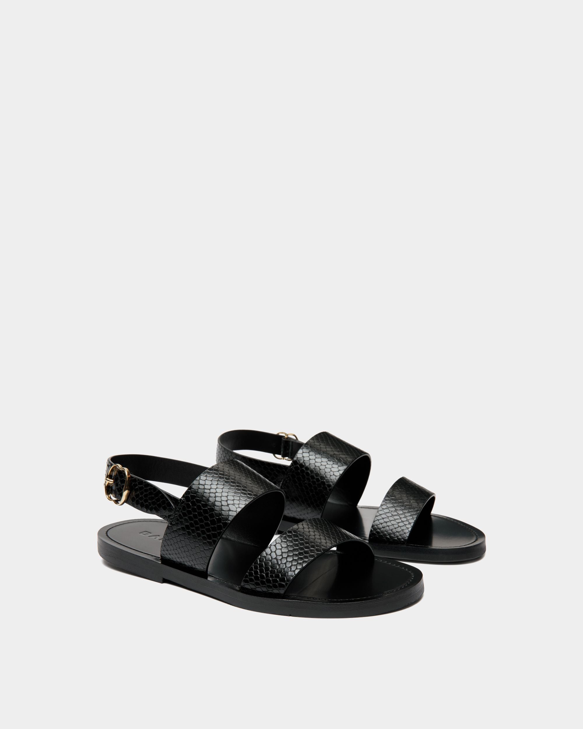 Sandalo Basso Baudy In Pelle Con Stampa Pitonata - Donna - Bally - 02