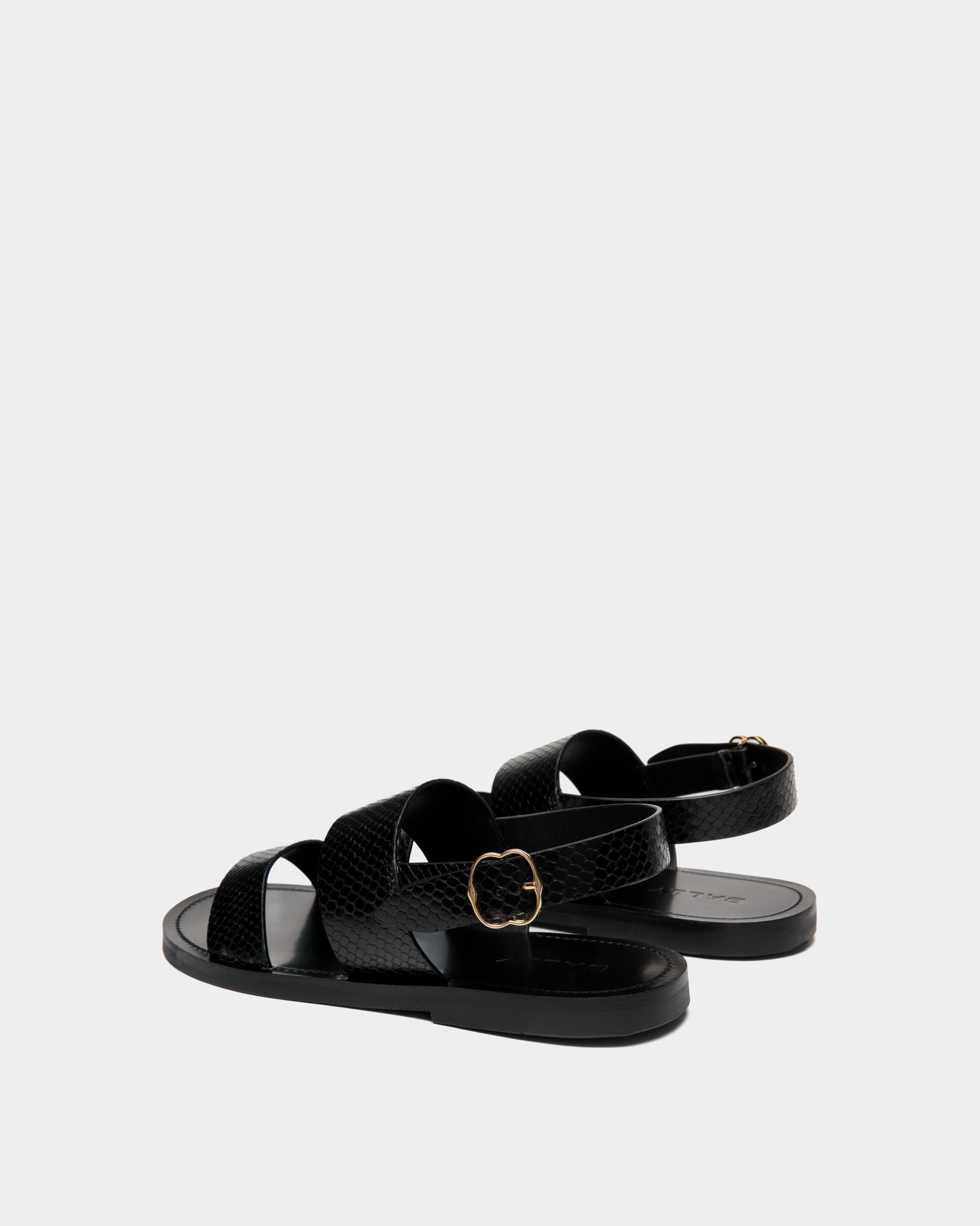 Sandalo Basso Baudy In Pelle Con Stampa Pitonata - Donna - Bally - 03