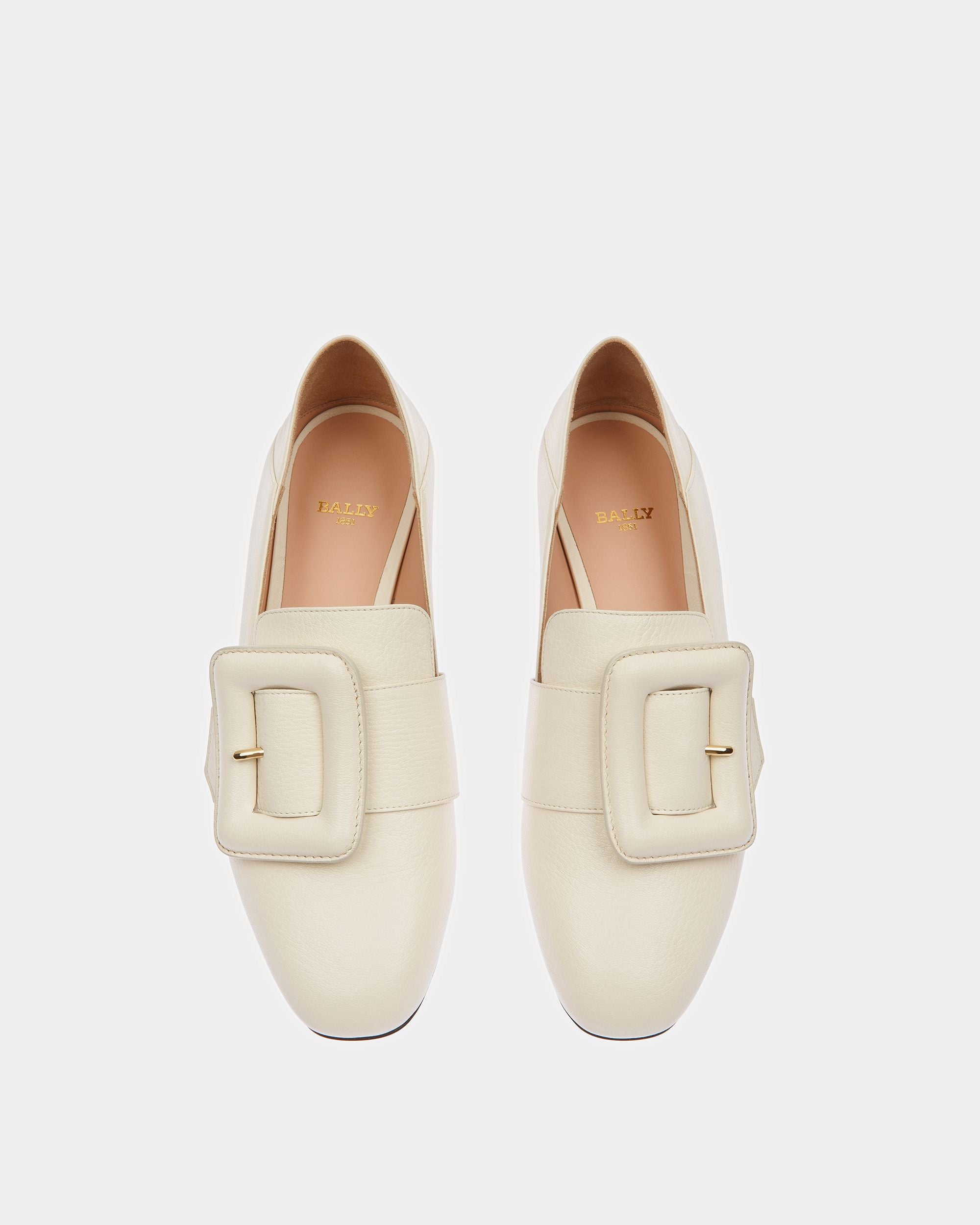 Janelle Mocassino In Pelle Avorio - Donna - Bally - 02