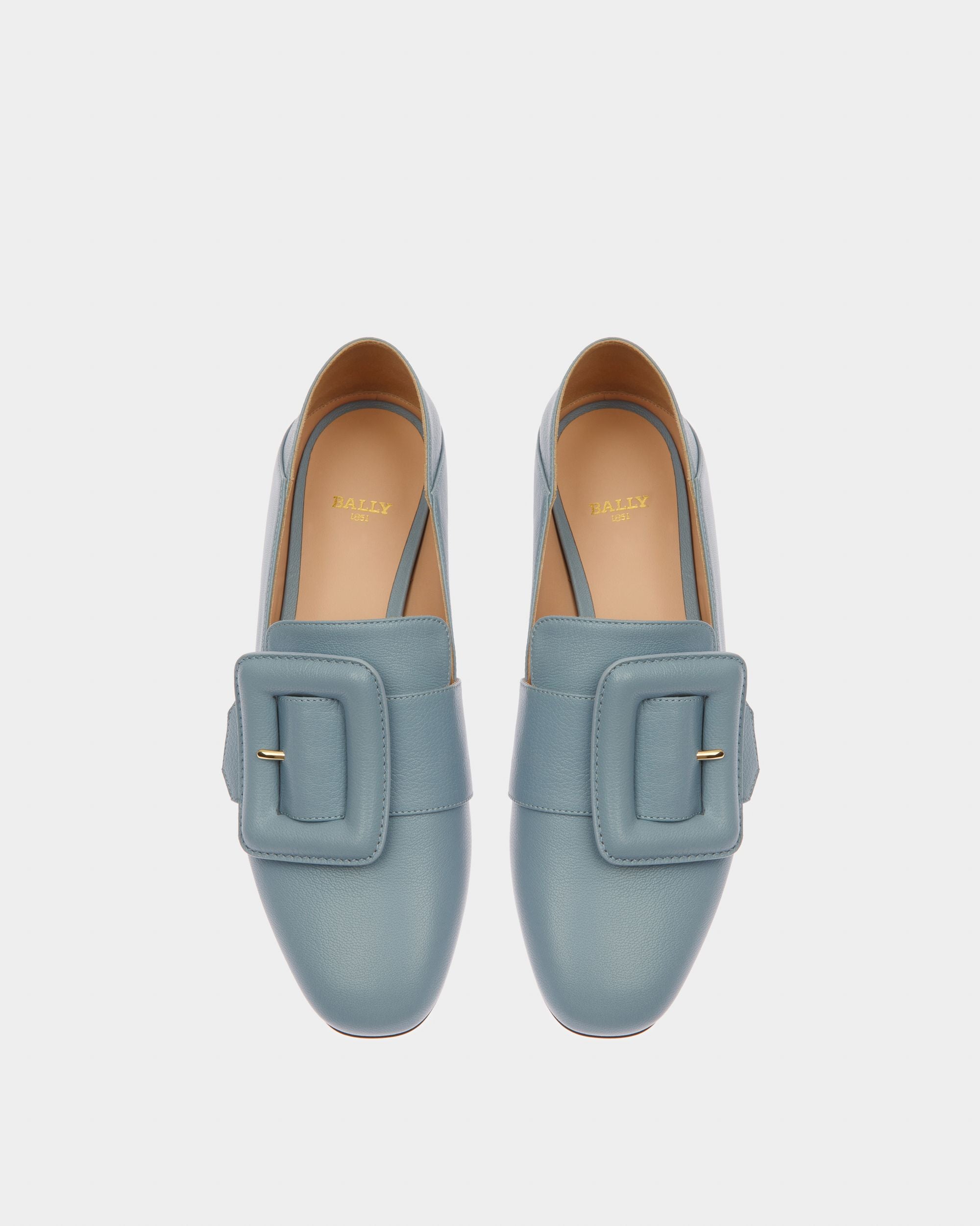 Janelle Mocassino In Pelle Azzurra - Donna - Bally - 02